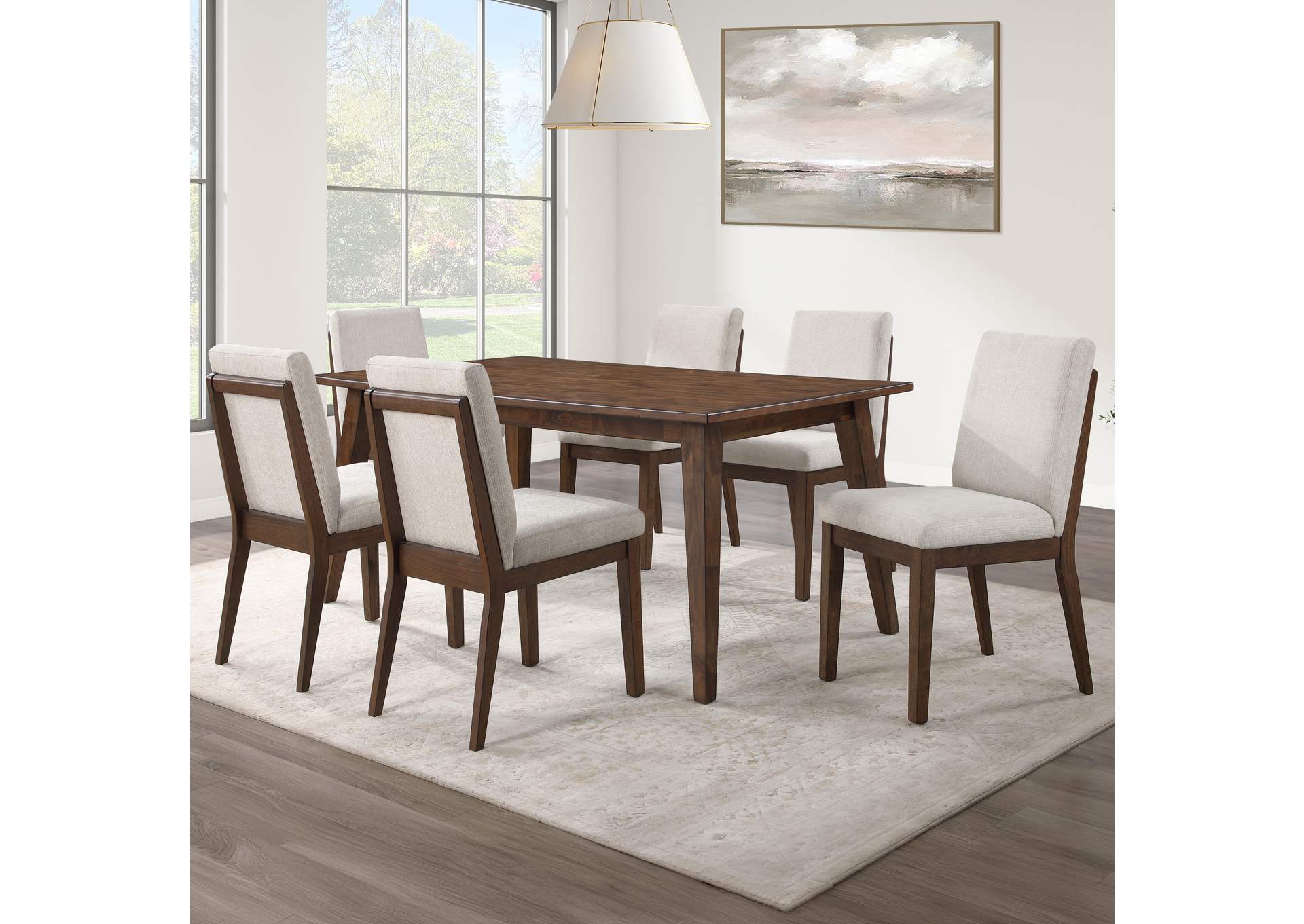 Canton 5-Piece 72″ Side Chair Dining Set image 1