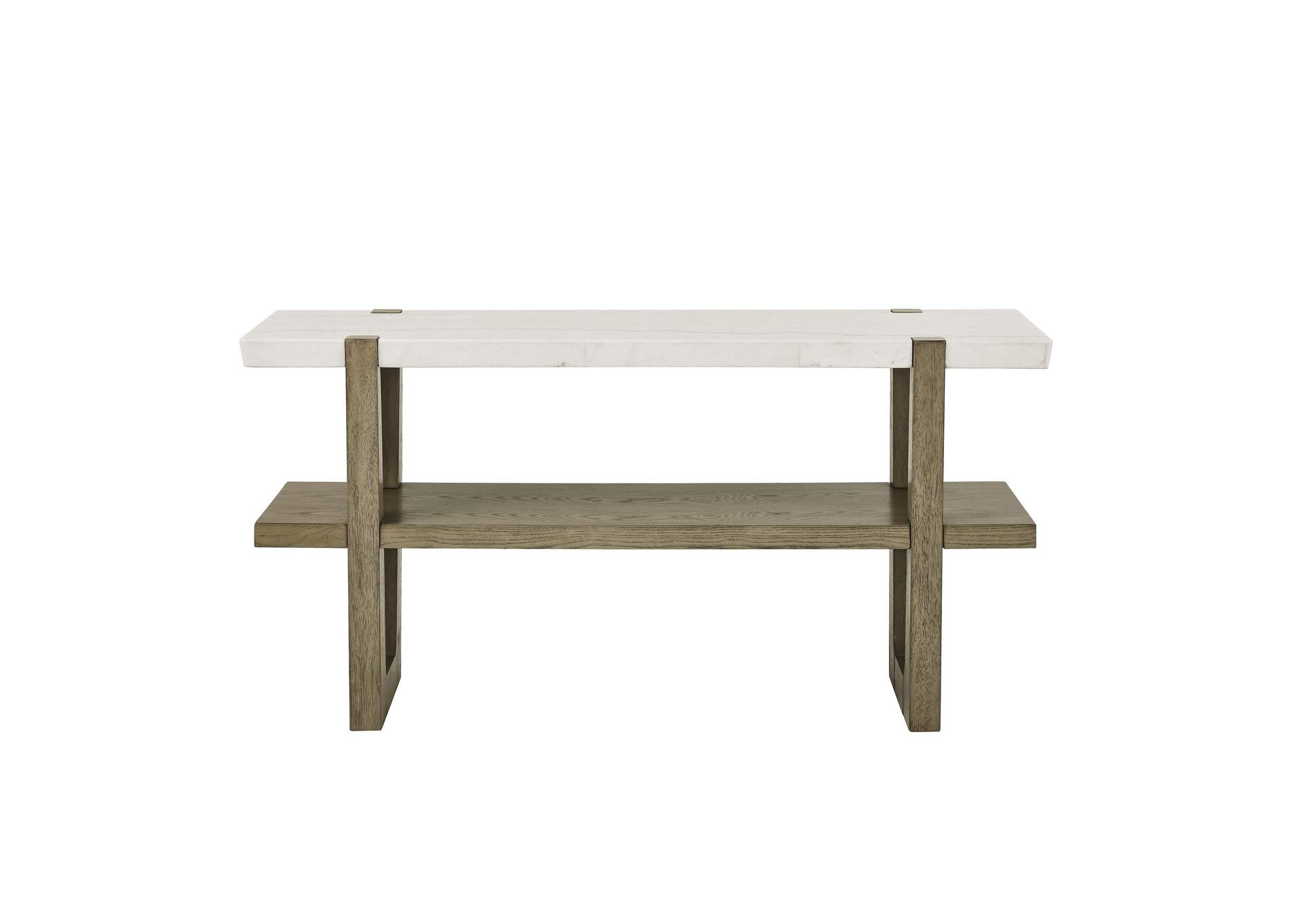 Perth White Marble Top Sofa Table image 1