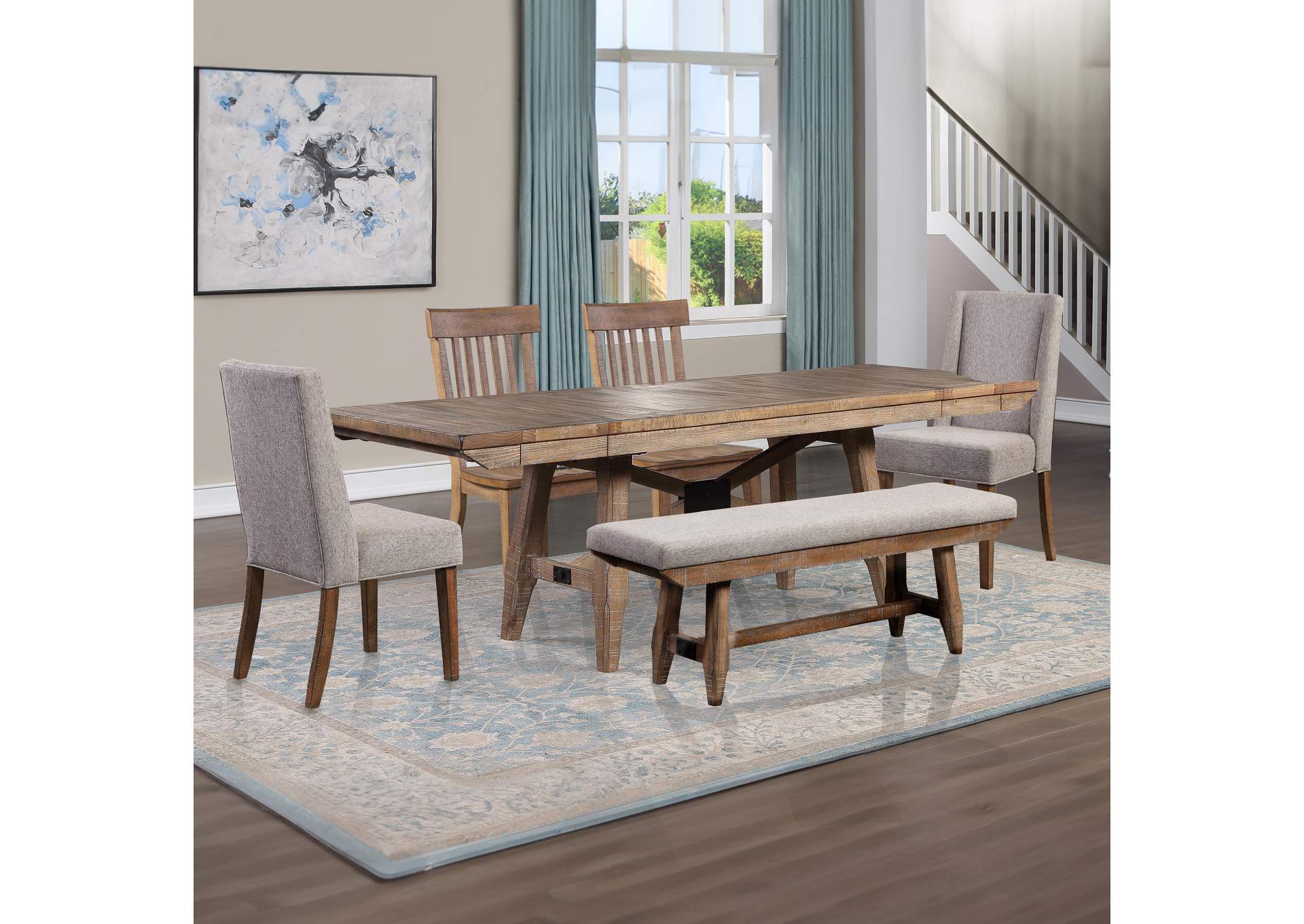 Riverdale Brown 6-Piece Dining Set image 1