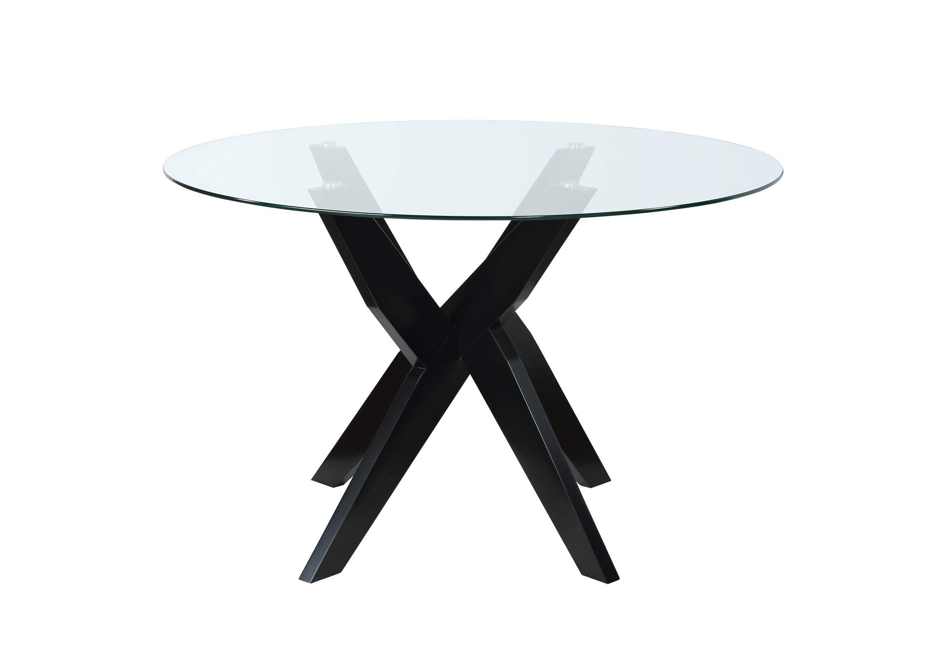 Amalie Black Glass Dining Table image 1