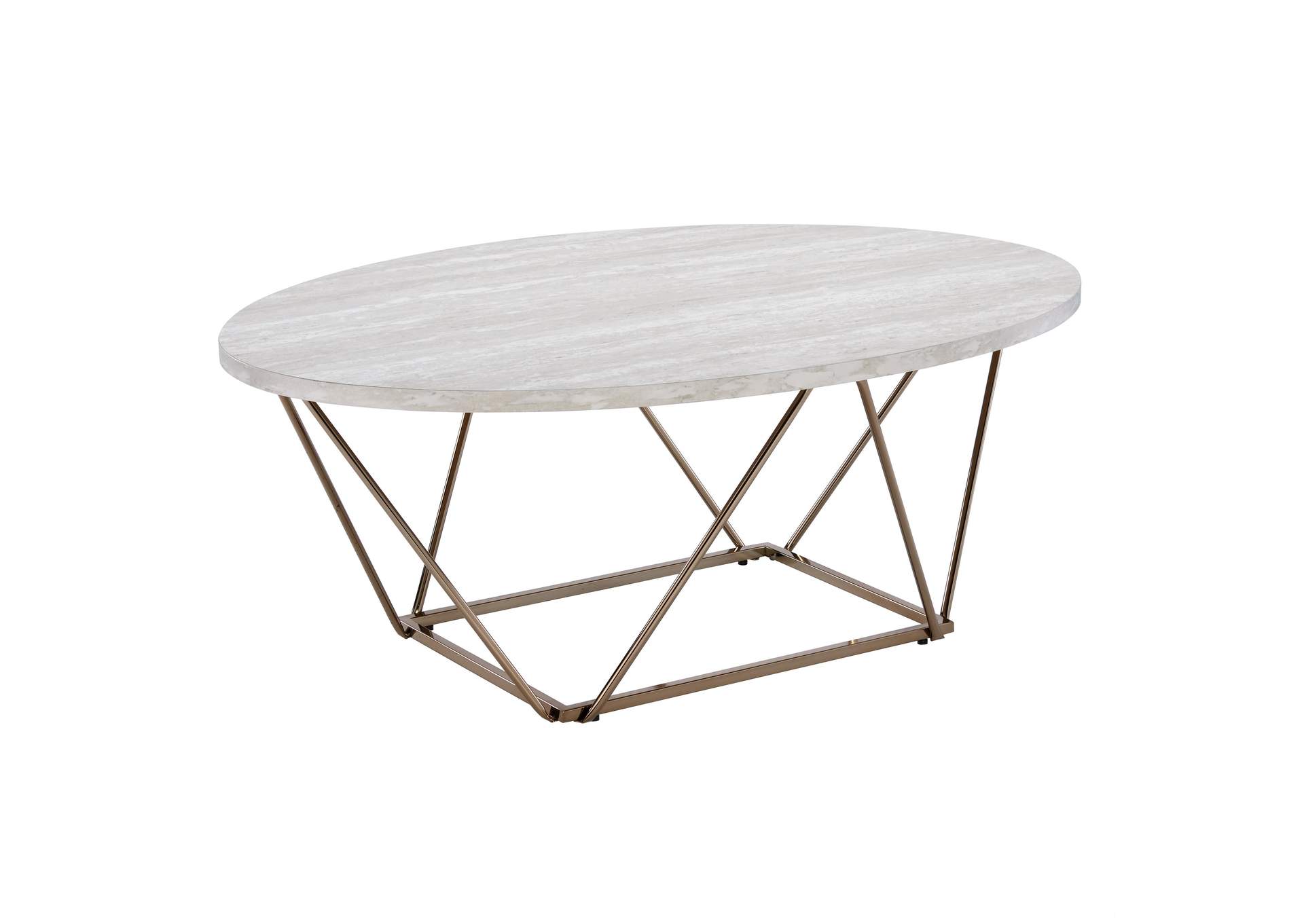 Rowan Faux Marble Top Coffee Table image 1