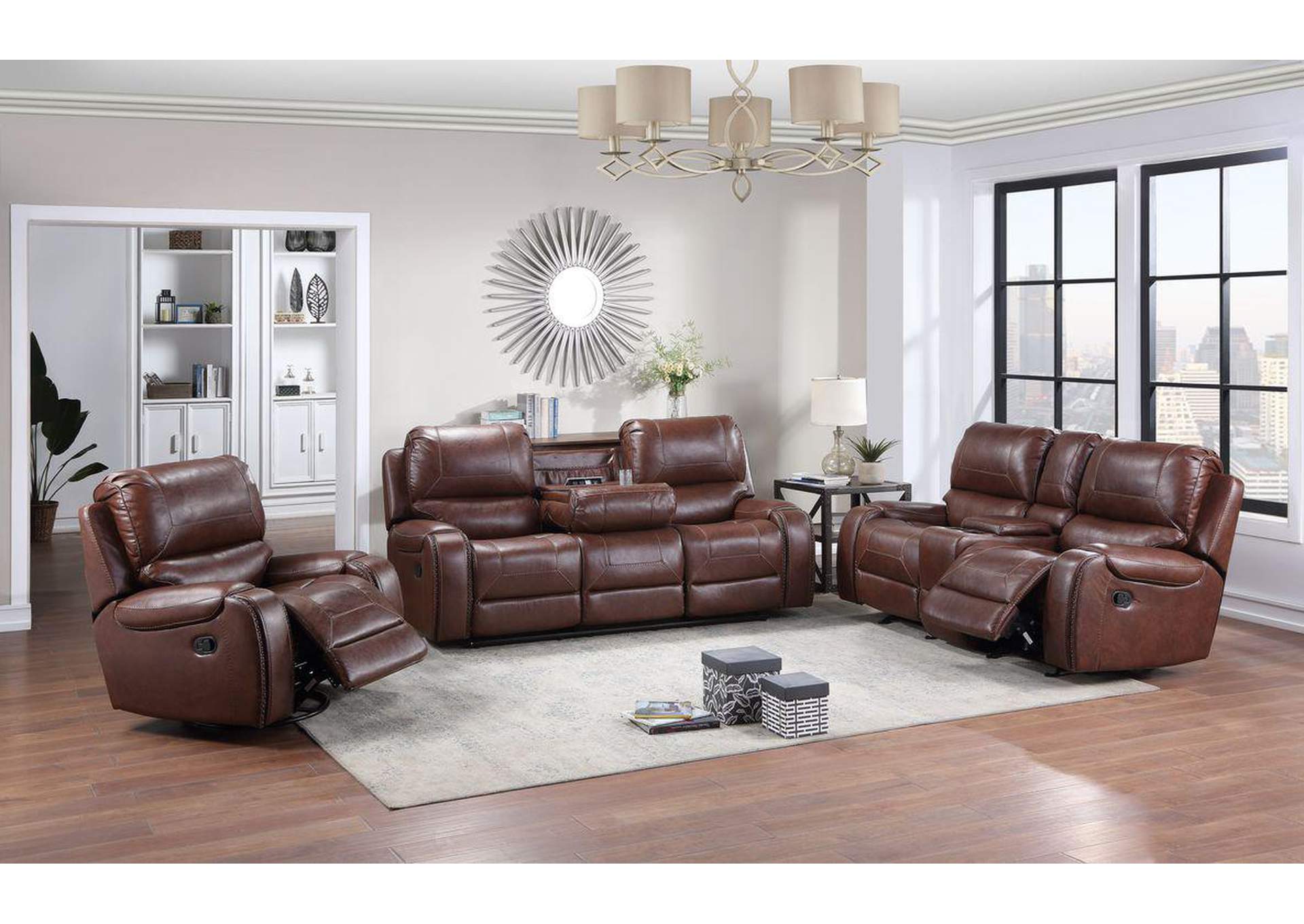 Keily Brown 3-Piece Reclining Living Room Set image 1