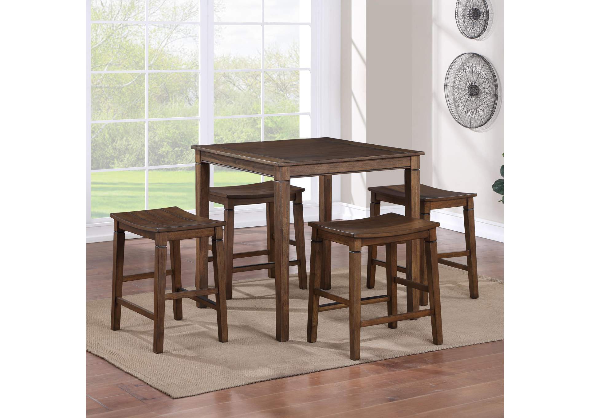 Westlake Brown 5-Piece Counter Set image 1