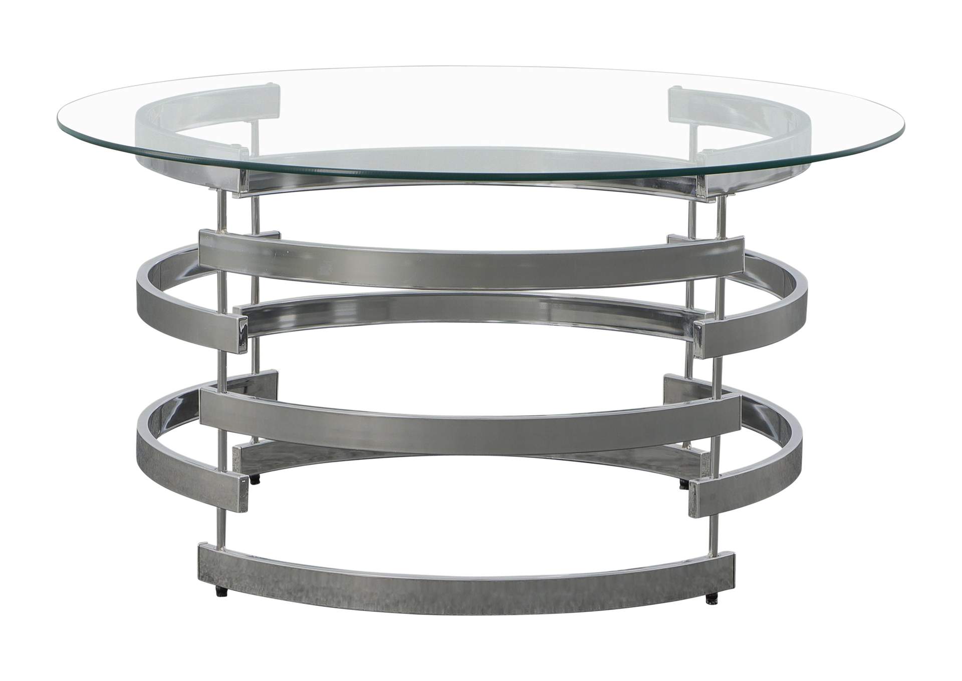 Teegan Gray Glass Coffee Table image 1