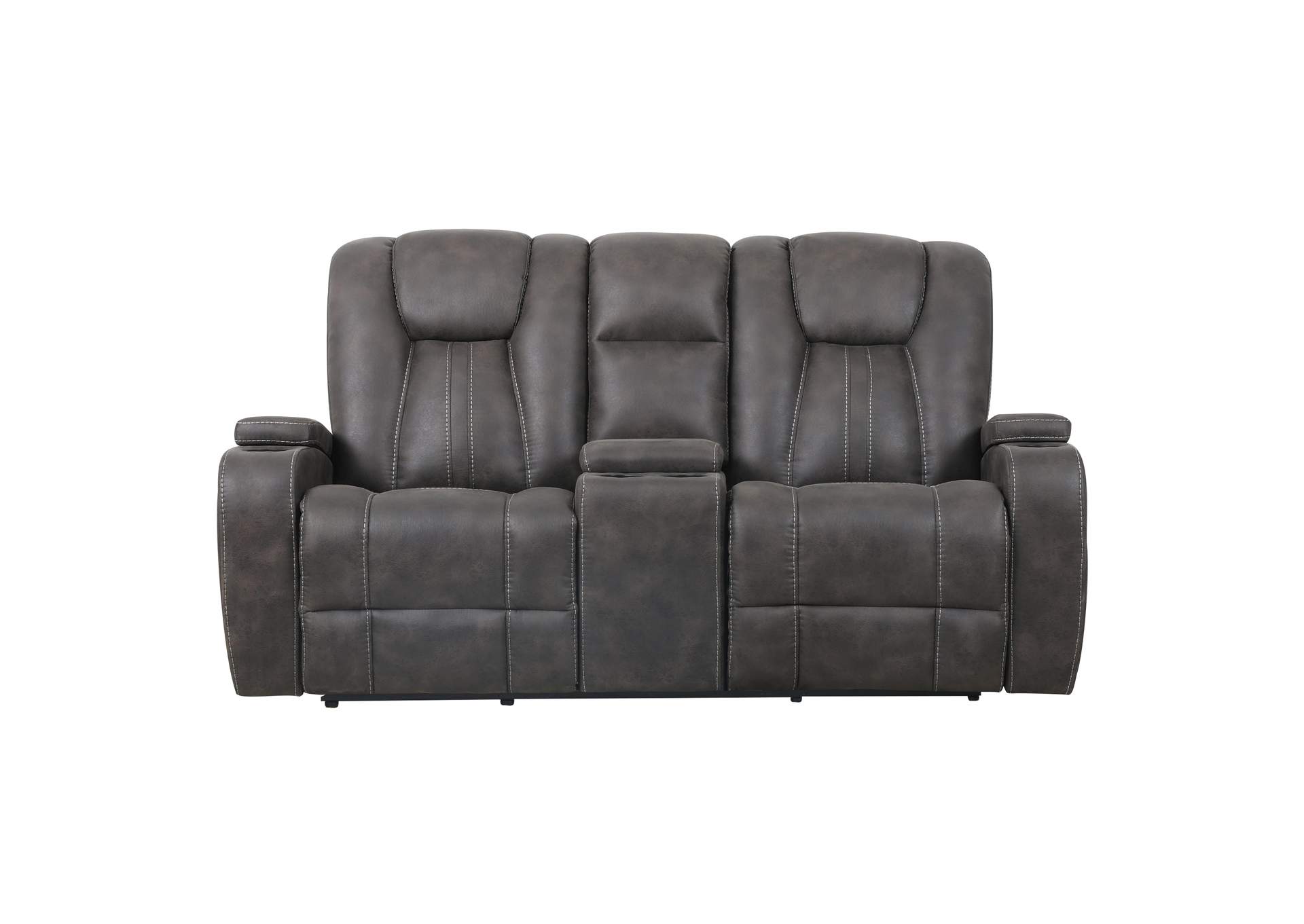 Marlow Charcoal Manual Recliner Loveseat image 1