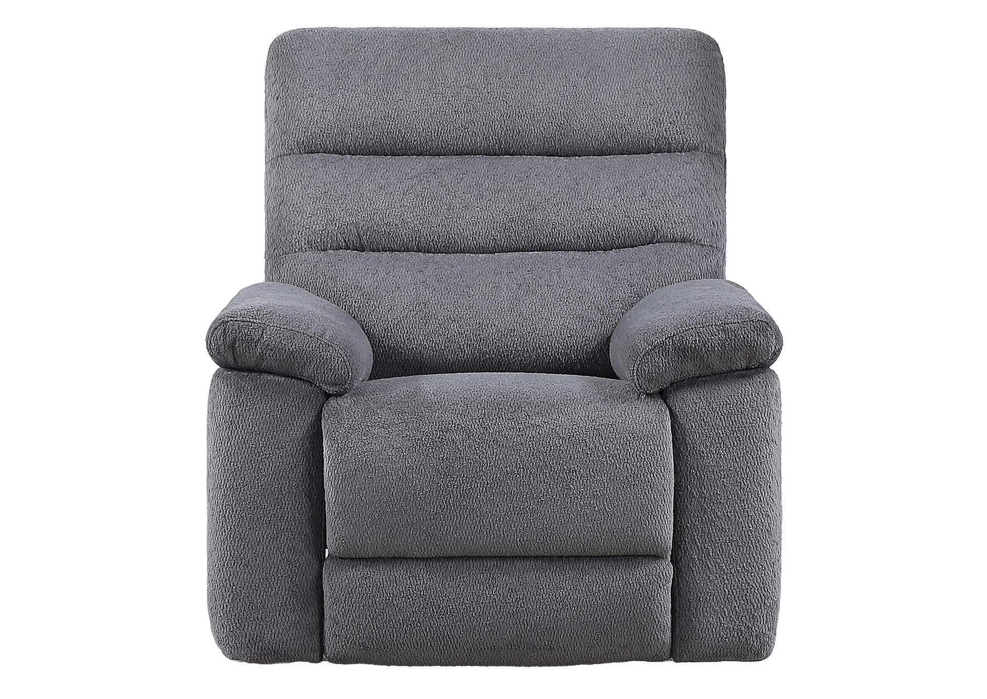 Cozy Gray Manual Recliner image 1