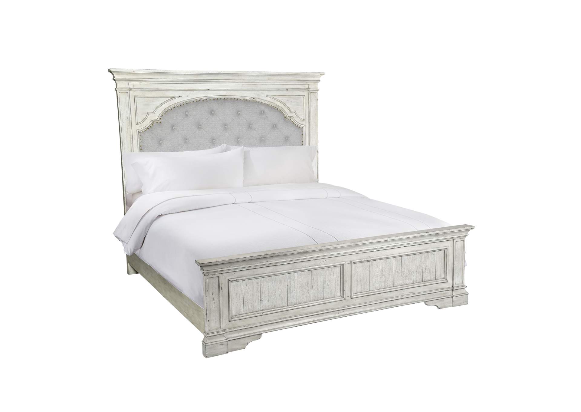 Highland Park King Bed Ivory image 4
