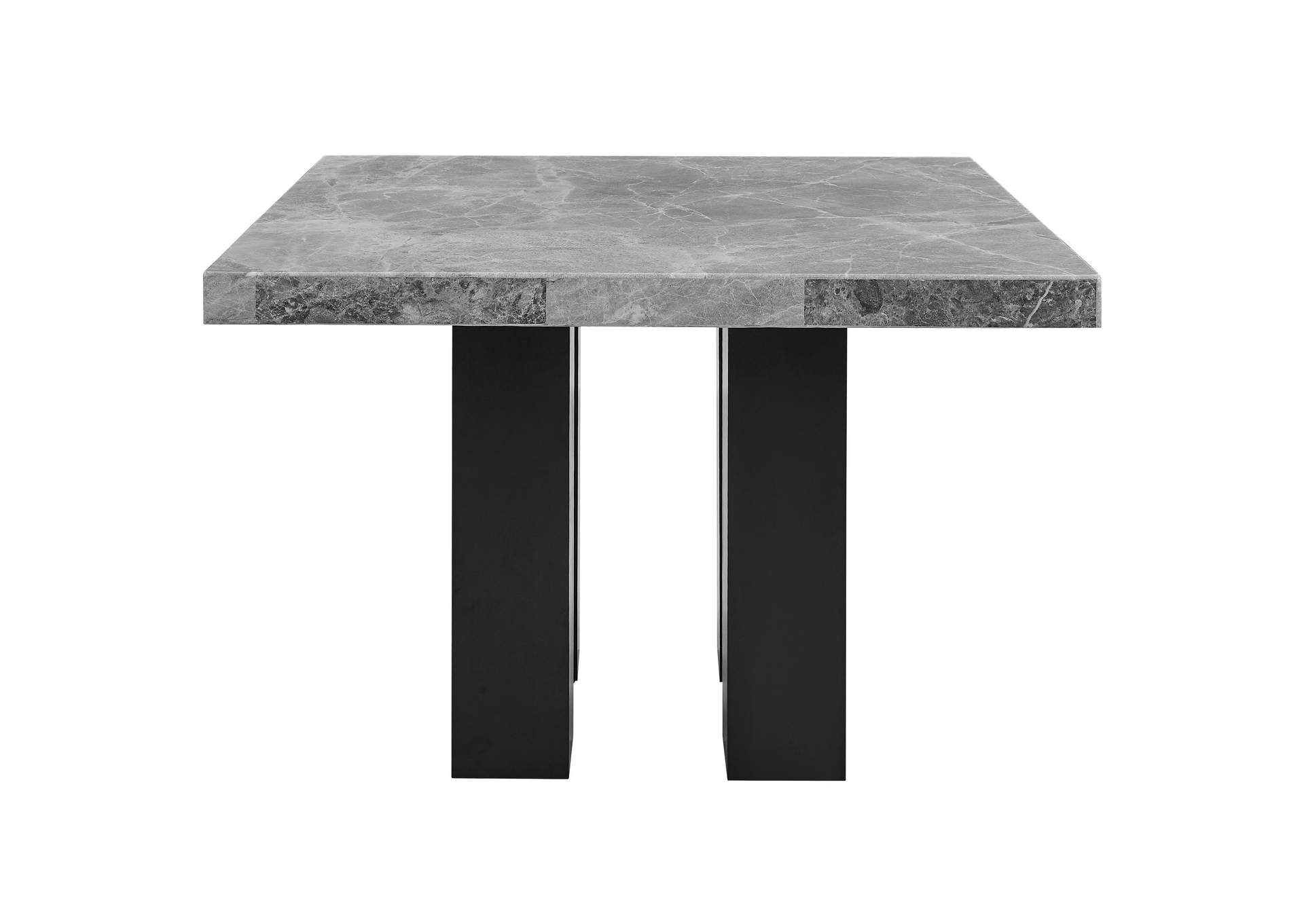 Camila Gray Square Marble Counter Height Dining Table image 1