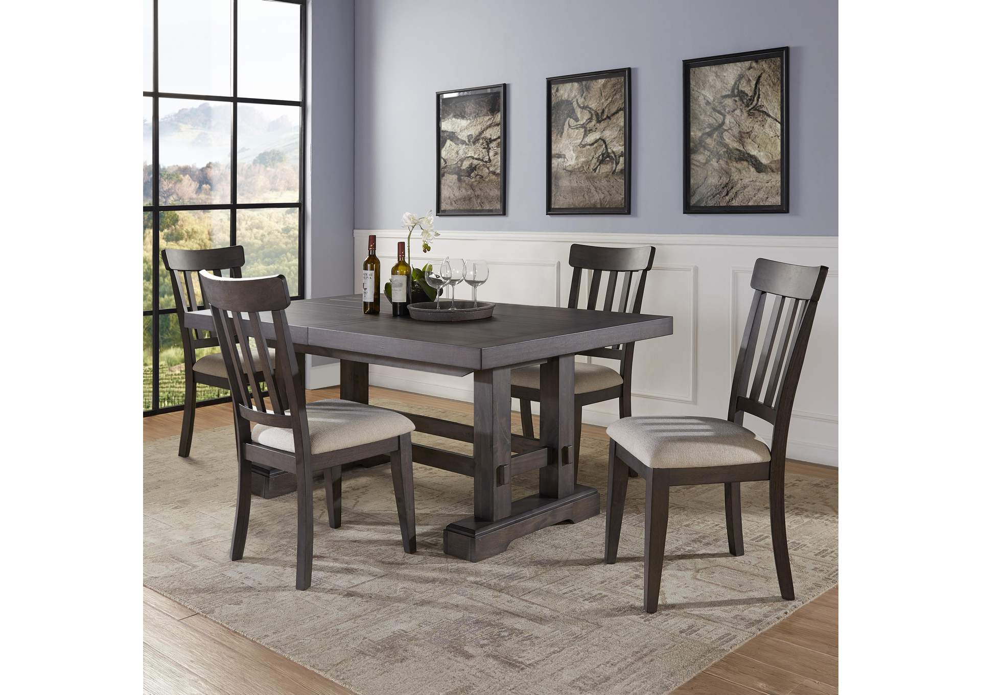 Napa Brown 5-Piece Dining Set image 1
