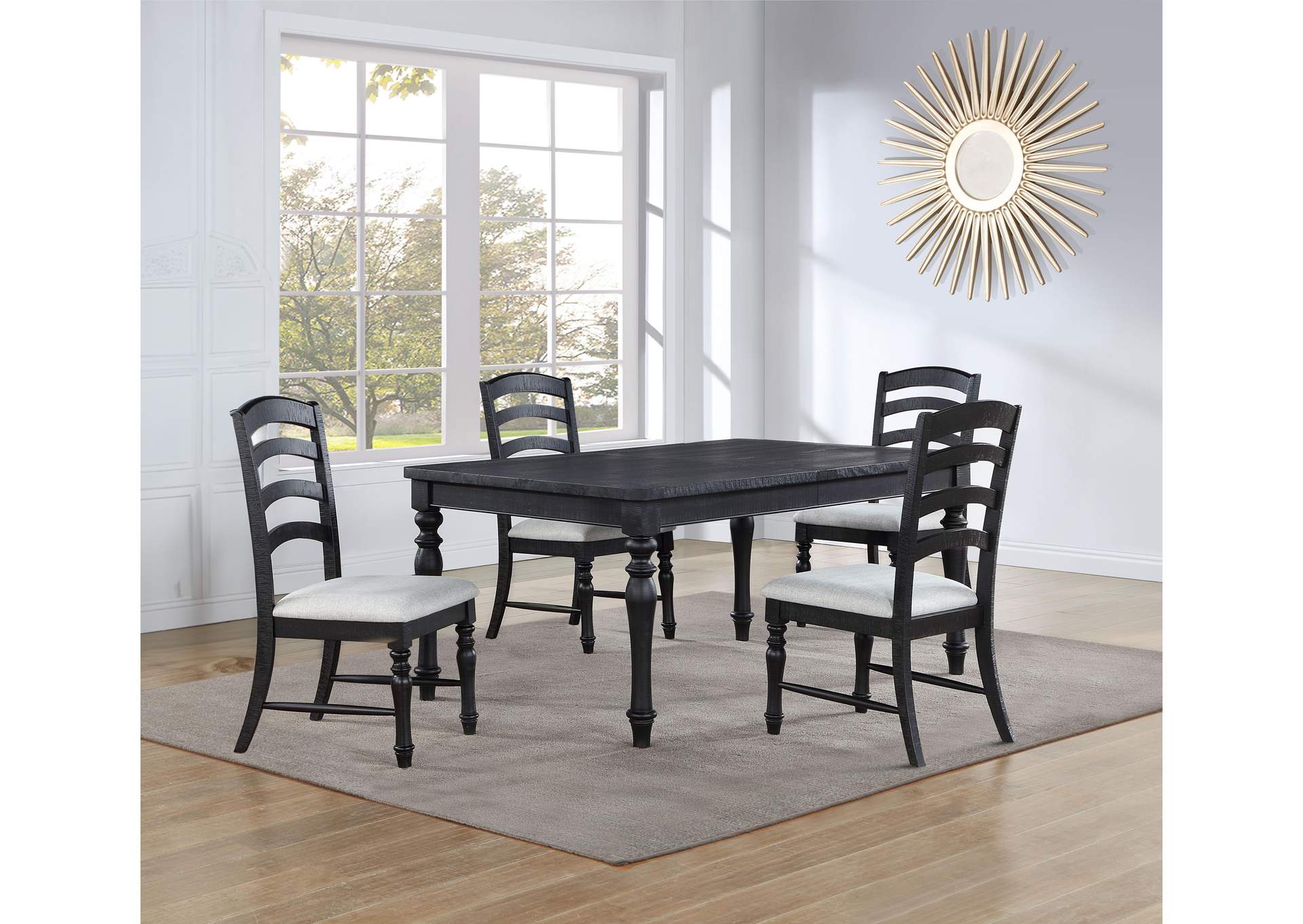 Odessa 5-Piece Dining Set - Table and 4 Side Chairs image 1