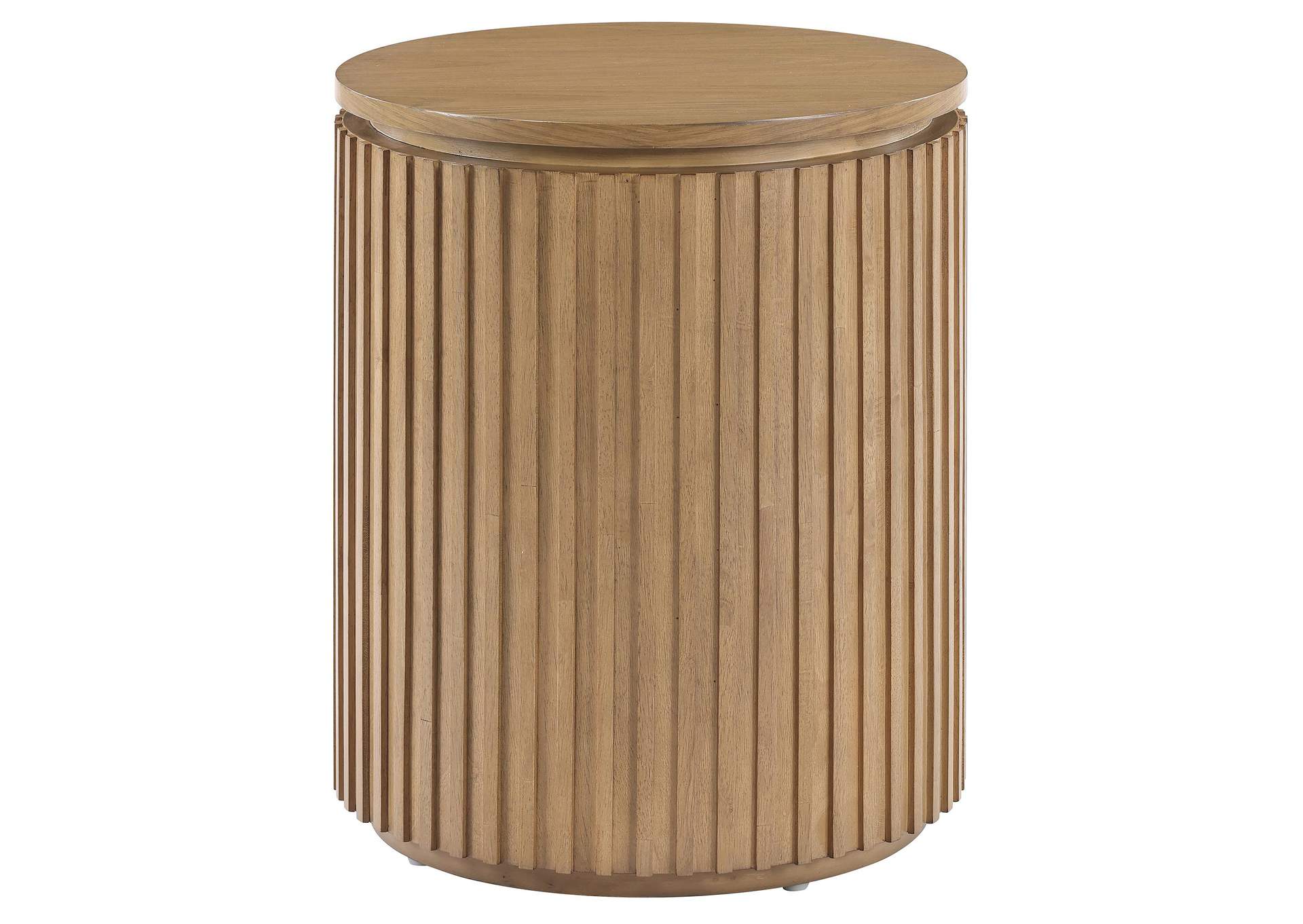 Colvin Round End Table, Toffee Finish image 1