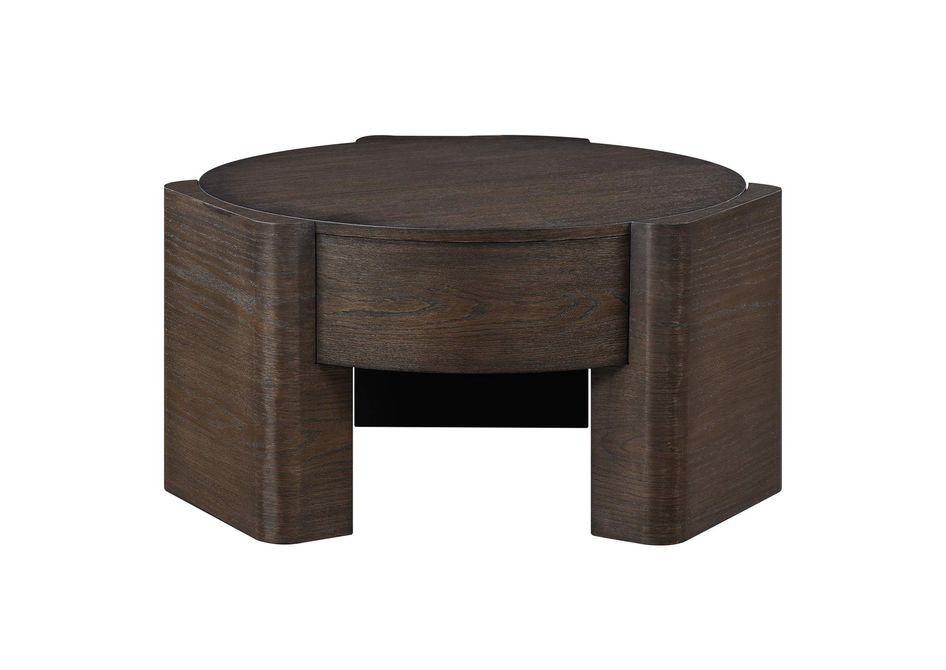 Salina Espresso Round Coffee Table image 1