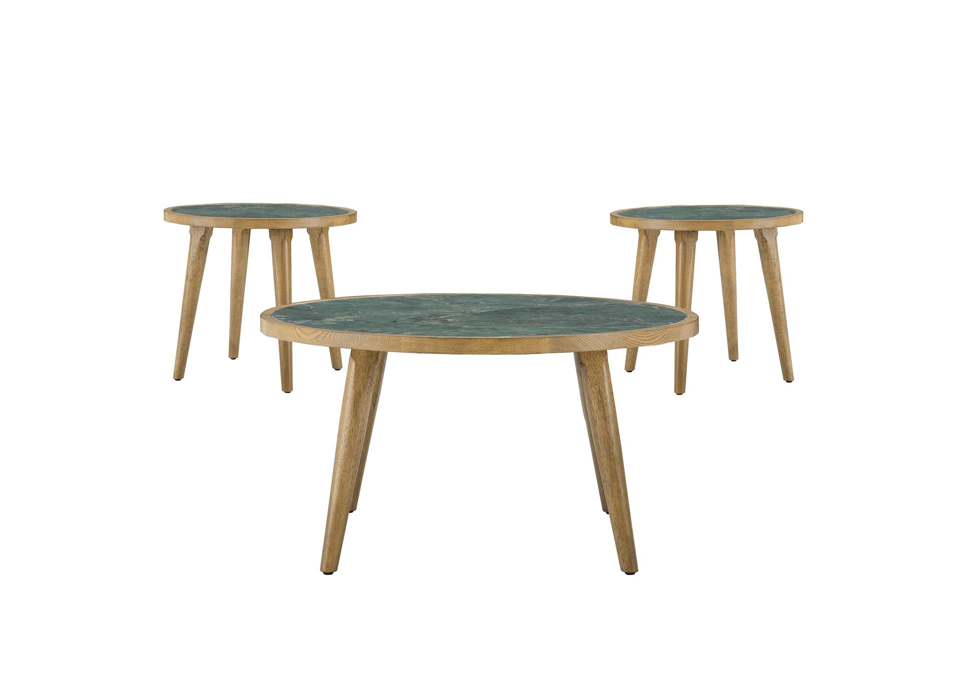 Novato 3-Piece Sintered Stone Table Set - Cocktail Table and 2 End Tables image 1