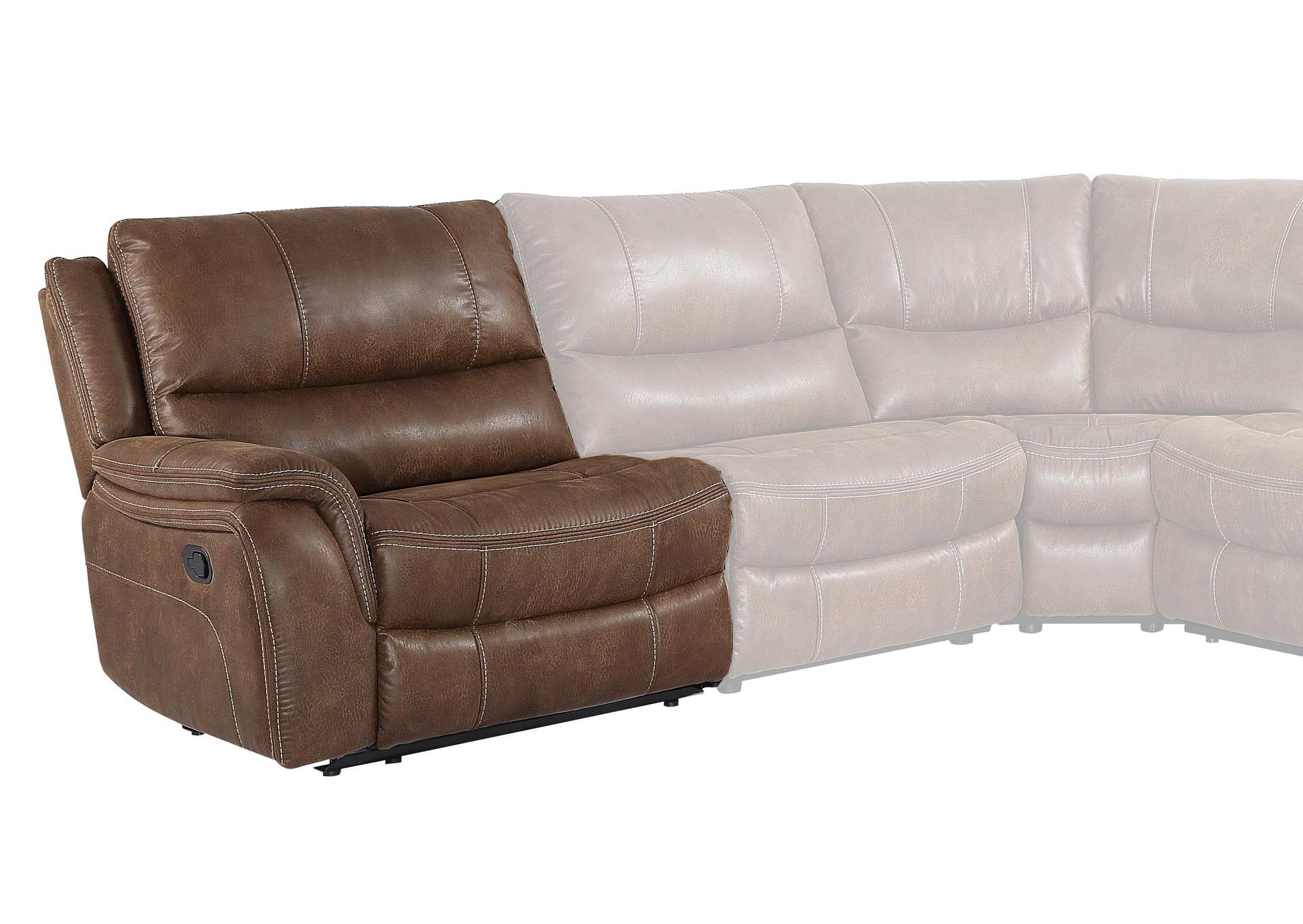 Lehi Left-Arm-Facing Manual Recliner Brindle