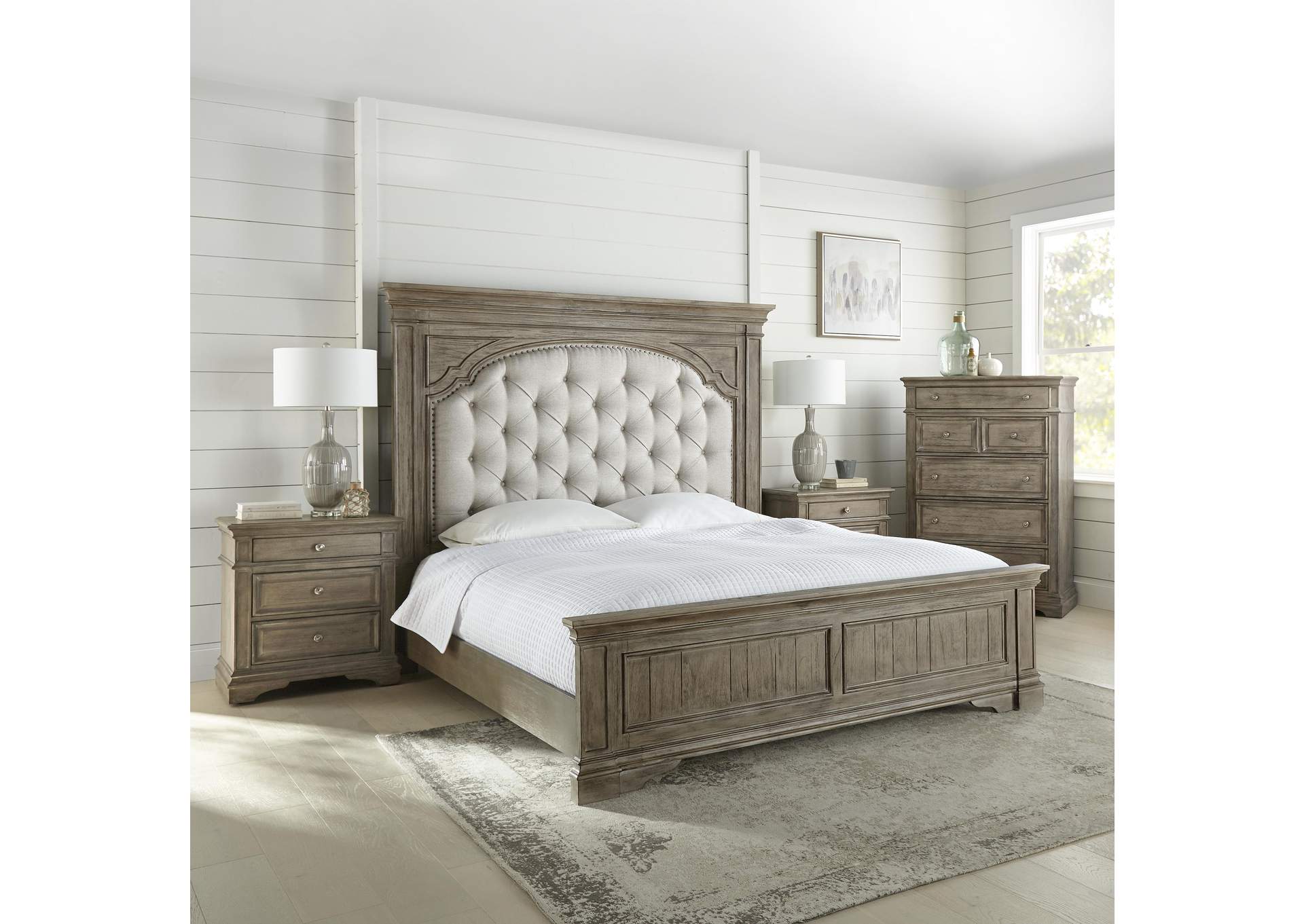 Highland Park King Bed Driftwood image 5
