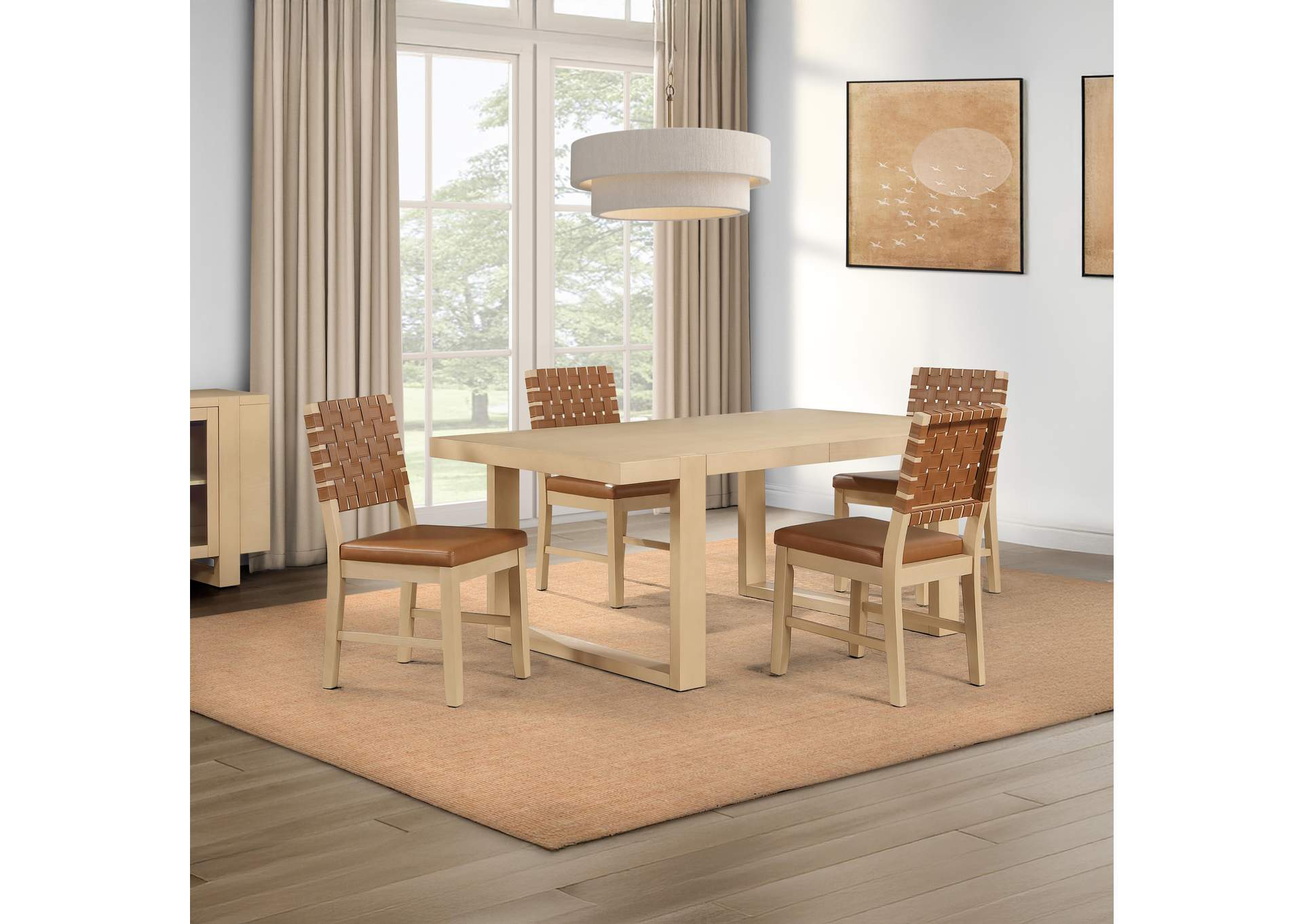 Reid Sand 5-Piece Dining Set image 1