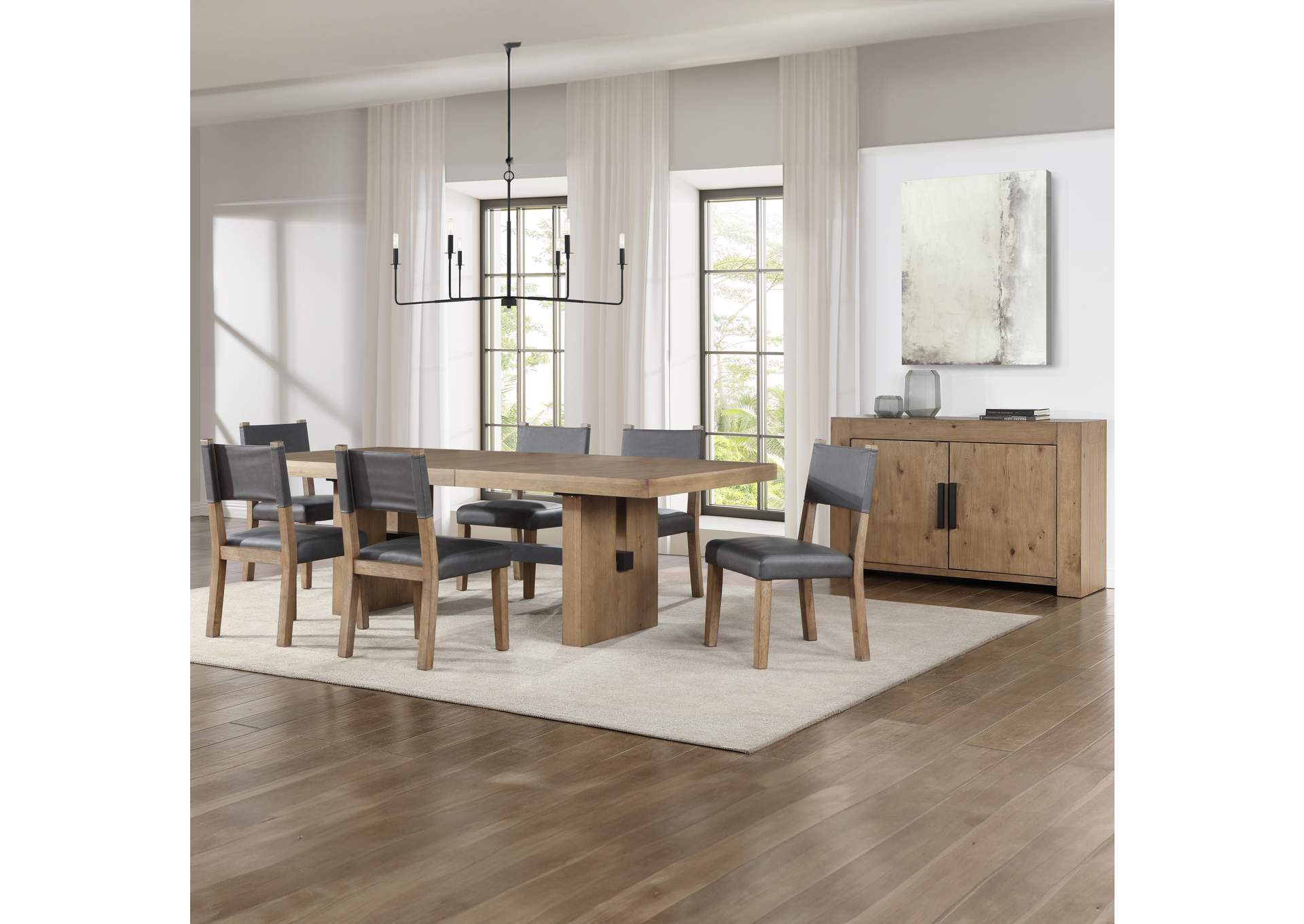 Aubrey Brown 7-Piece Dining Set image 1