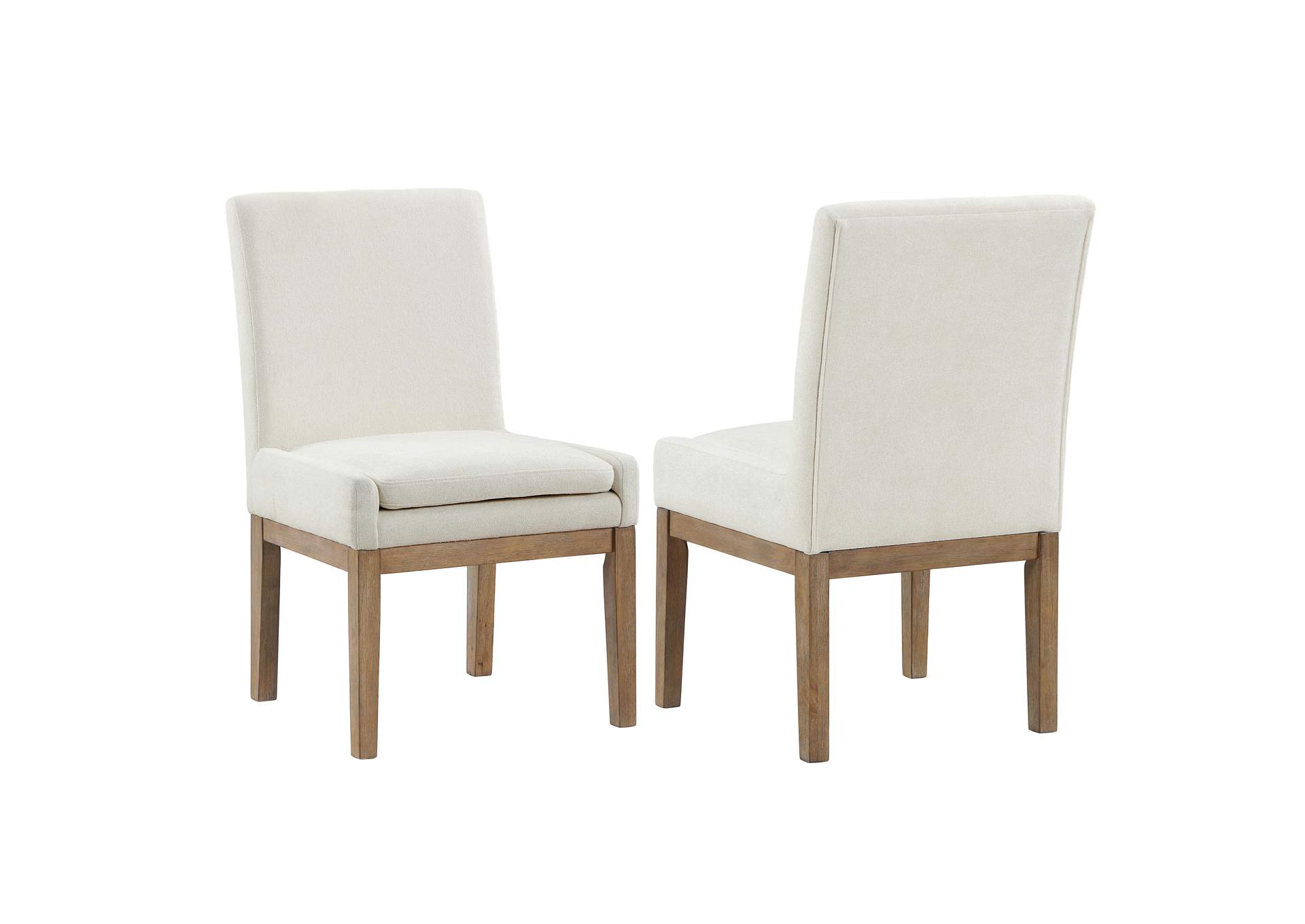 Aubrey Brown Upholstered Side Chair image 1