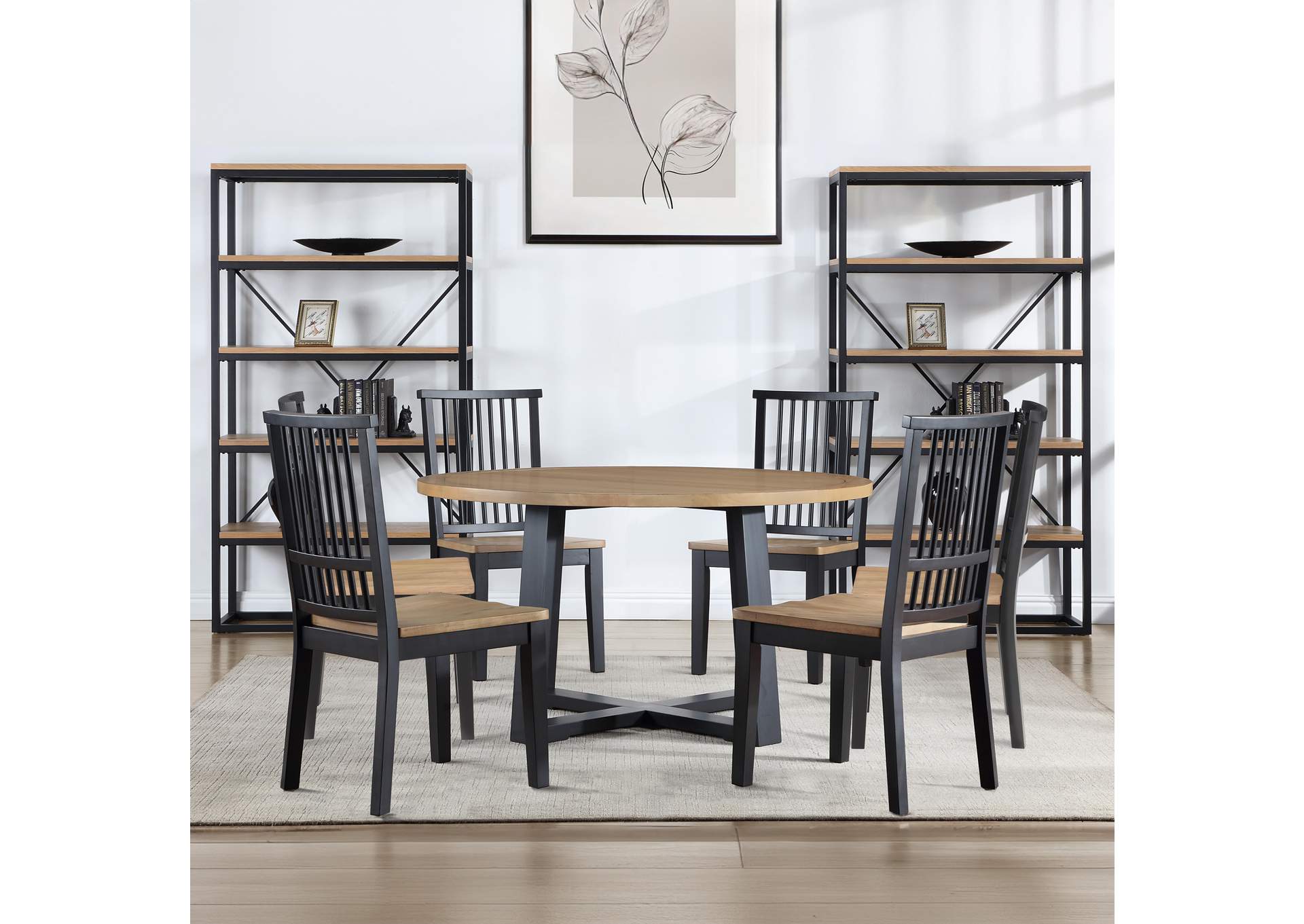 Magnolia Black 7-Piece Dining Set image 1