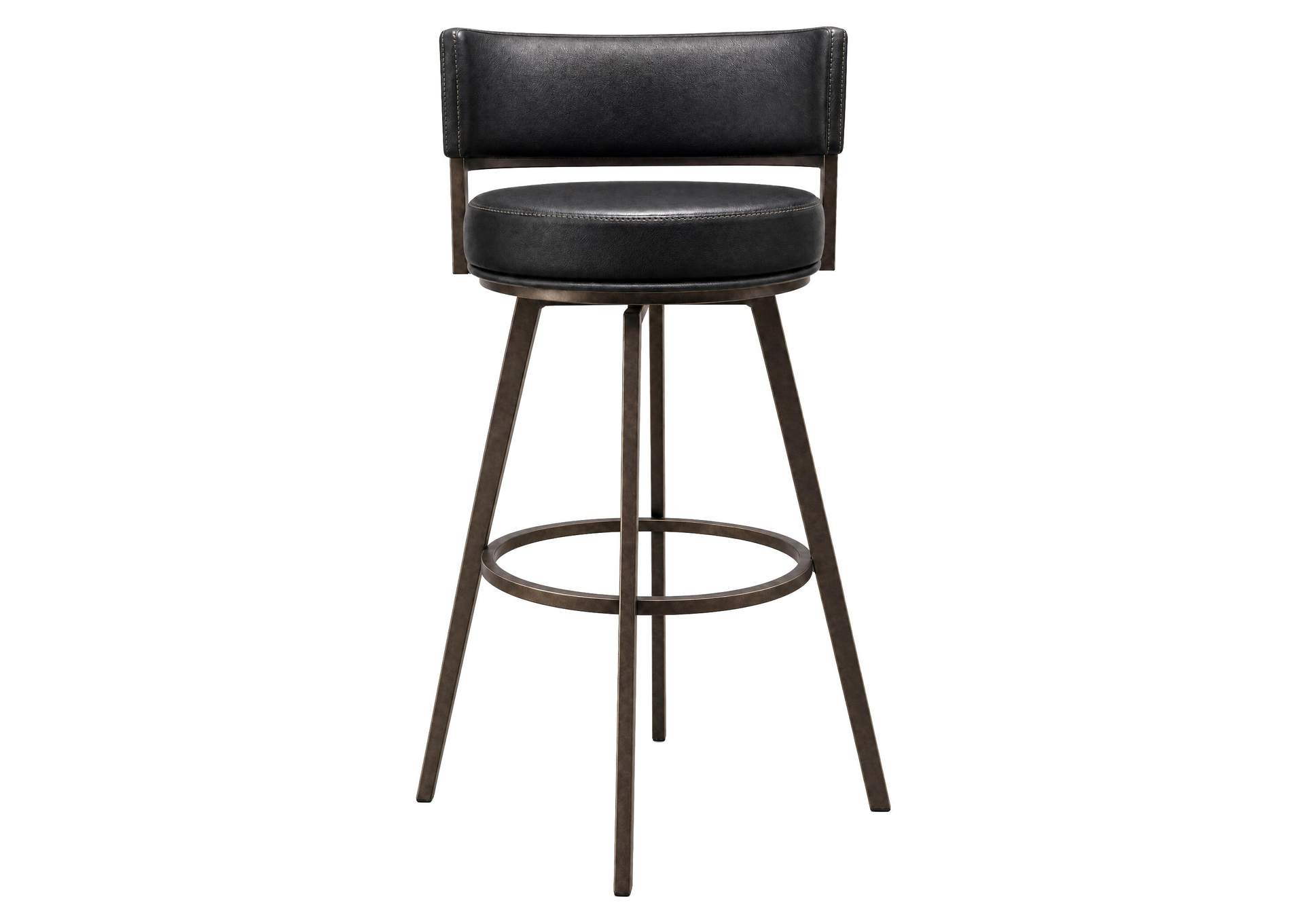 Geno Black Swivel Barstool image 1