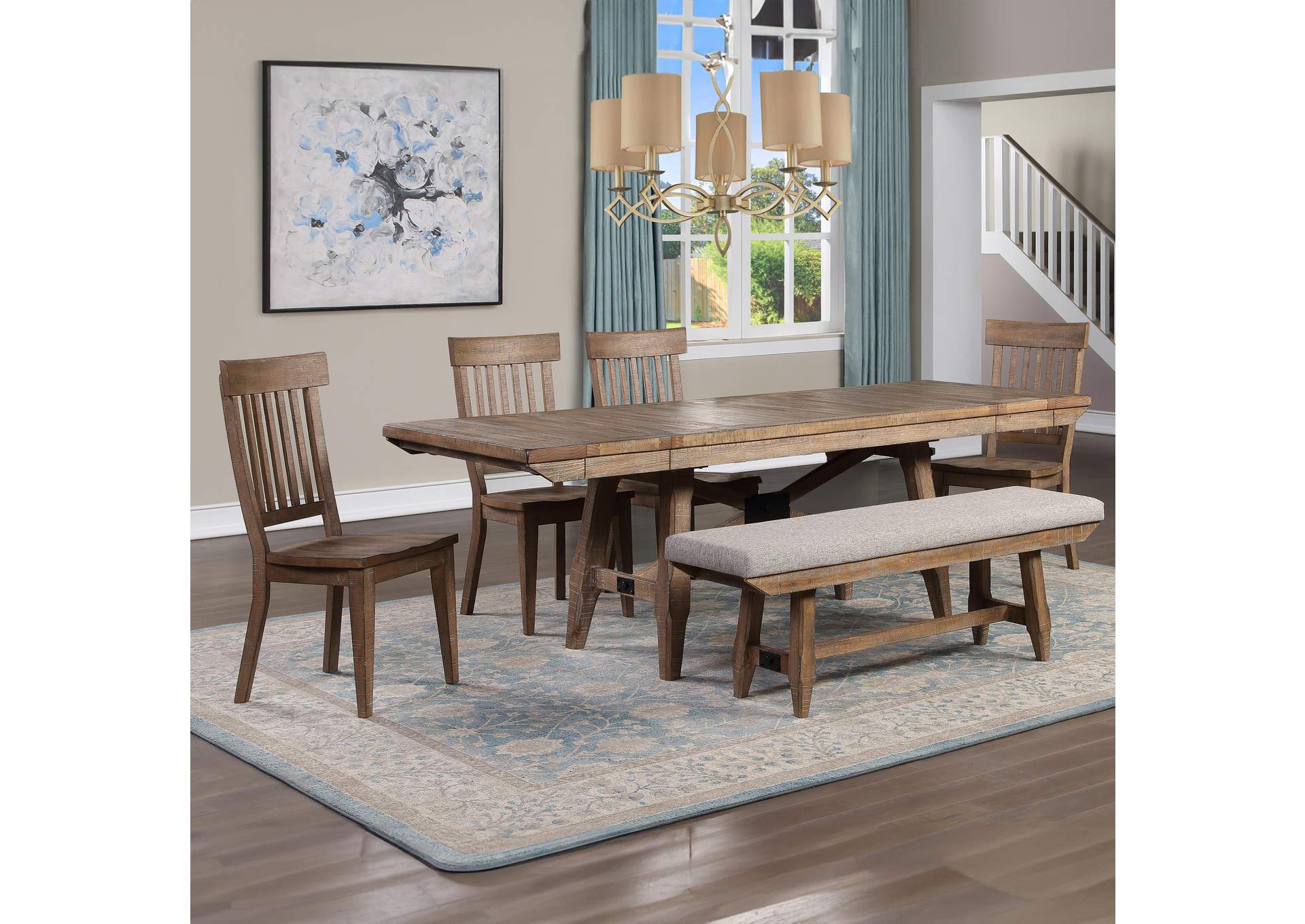 Riverdale Brown 6-Piece Dining Set image 1