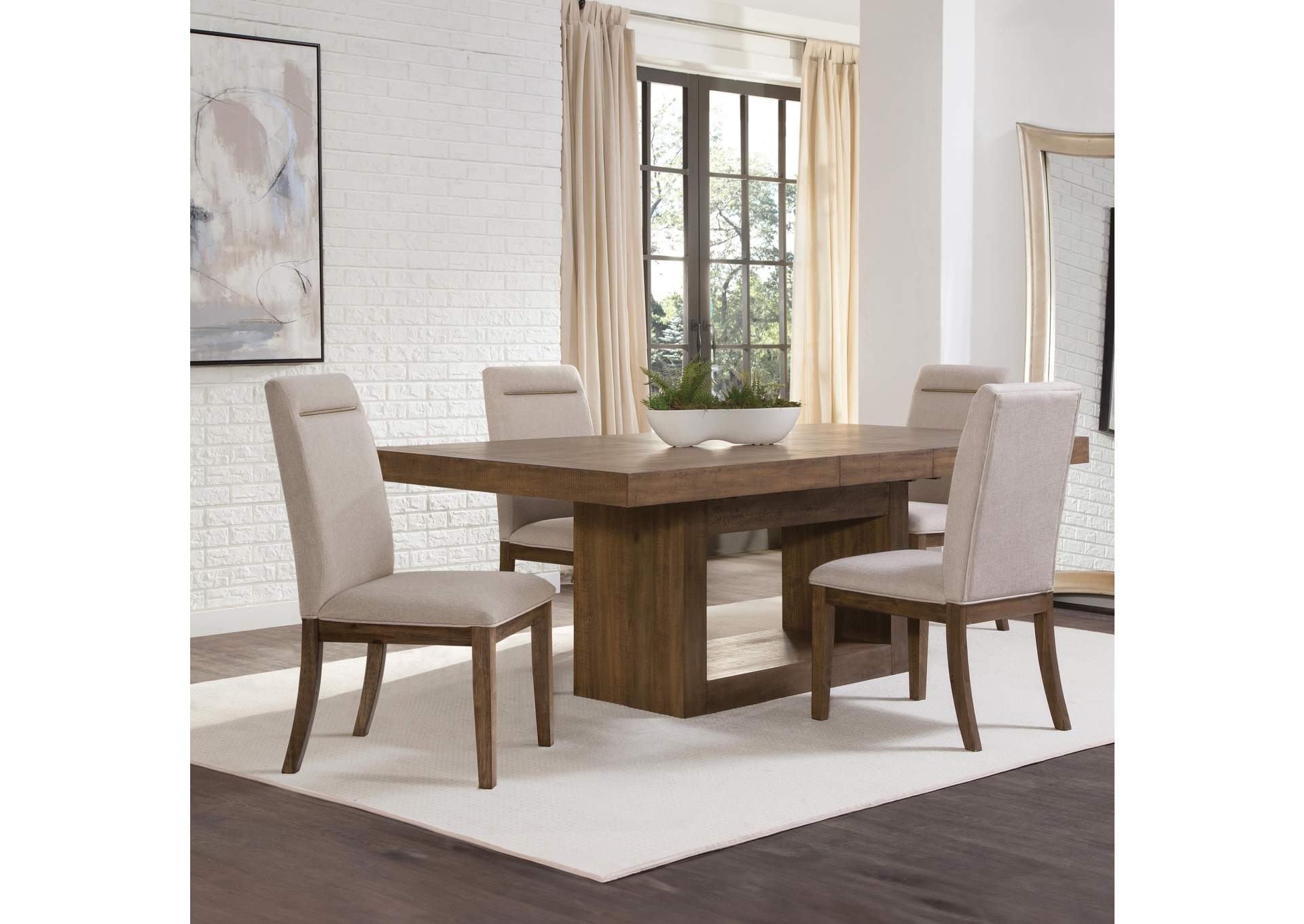 Garland Brown Dining Table and 4 Chairs image 1