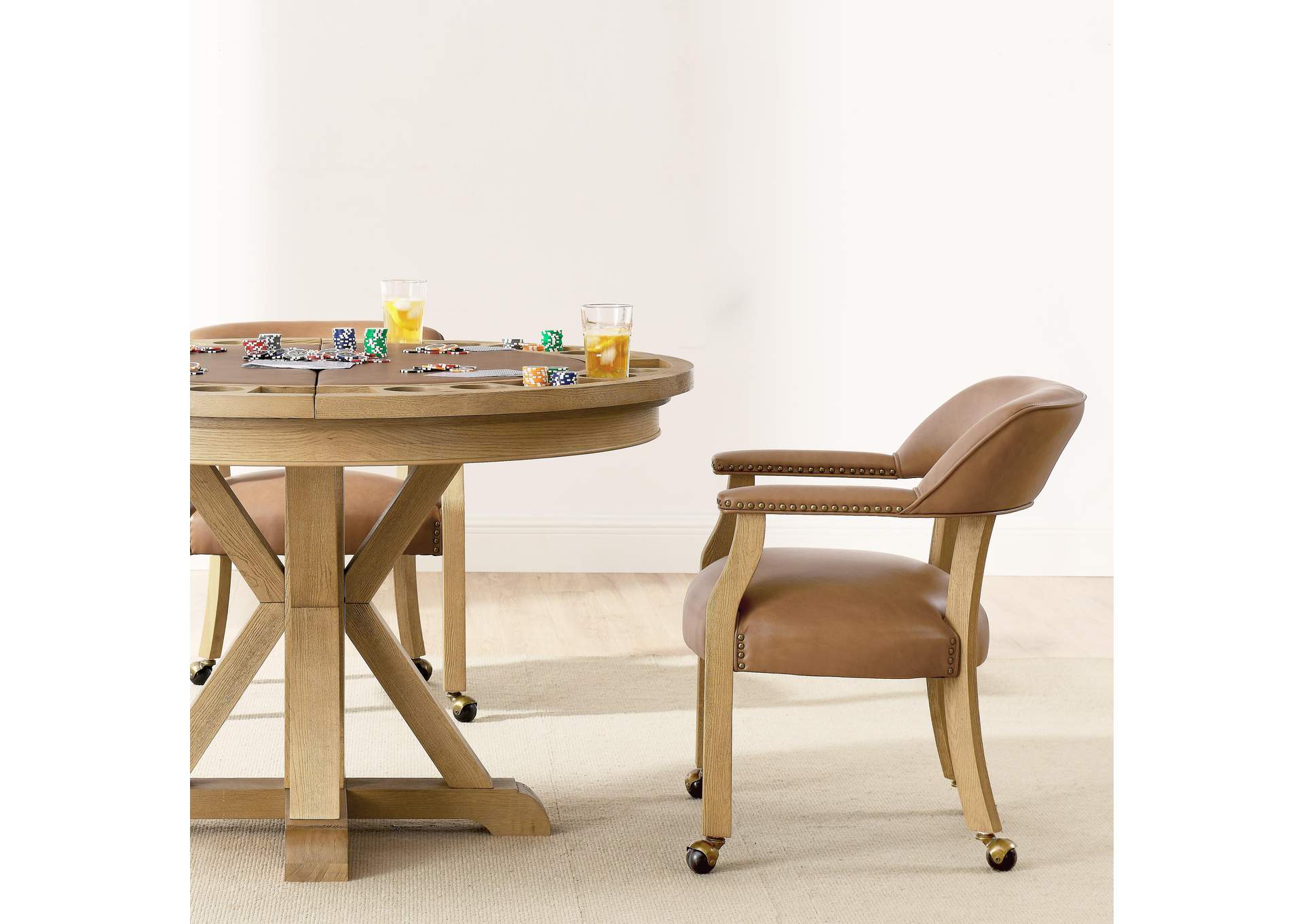 Rylie Counter Table with Game Top, Natural Finish image 3