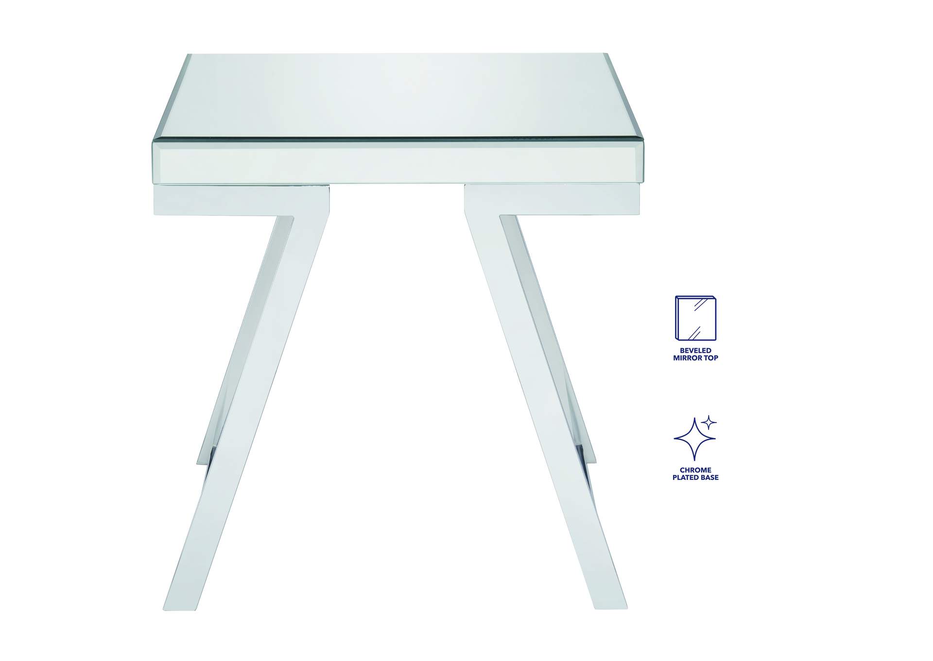 Alfresco Mirrored Top Square End Table