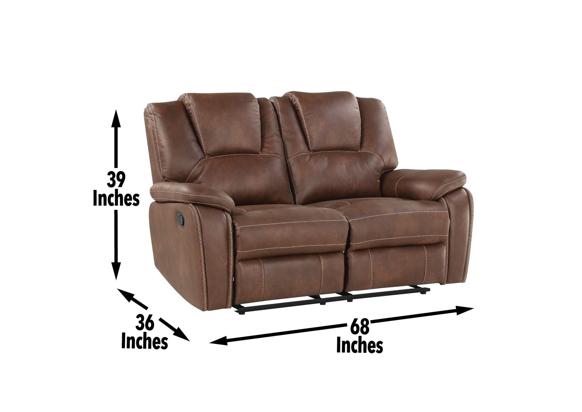 Katrine Brown Manual Loveseat