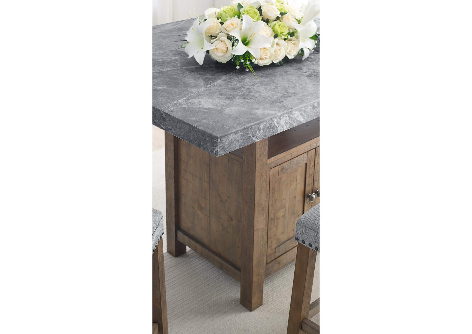 Grayson Gray Marble Counter Table image 9