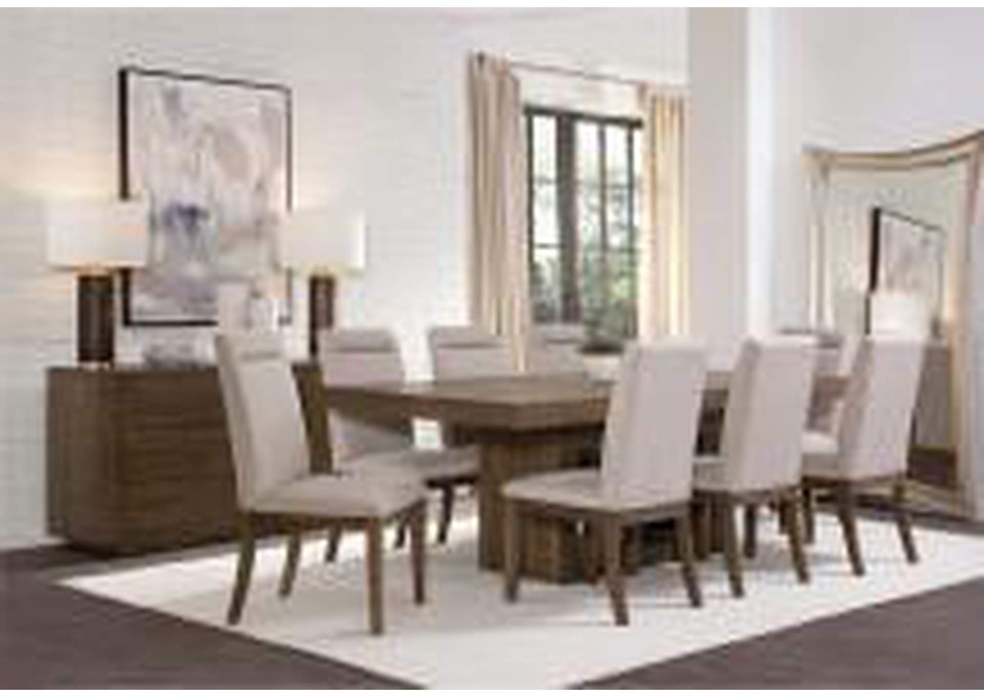 Garland Brown Dining Table and 8 Chairs