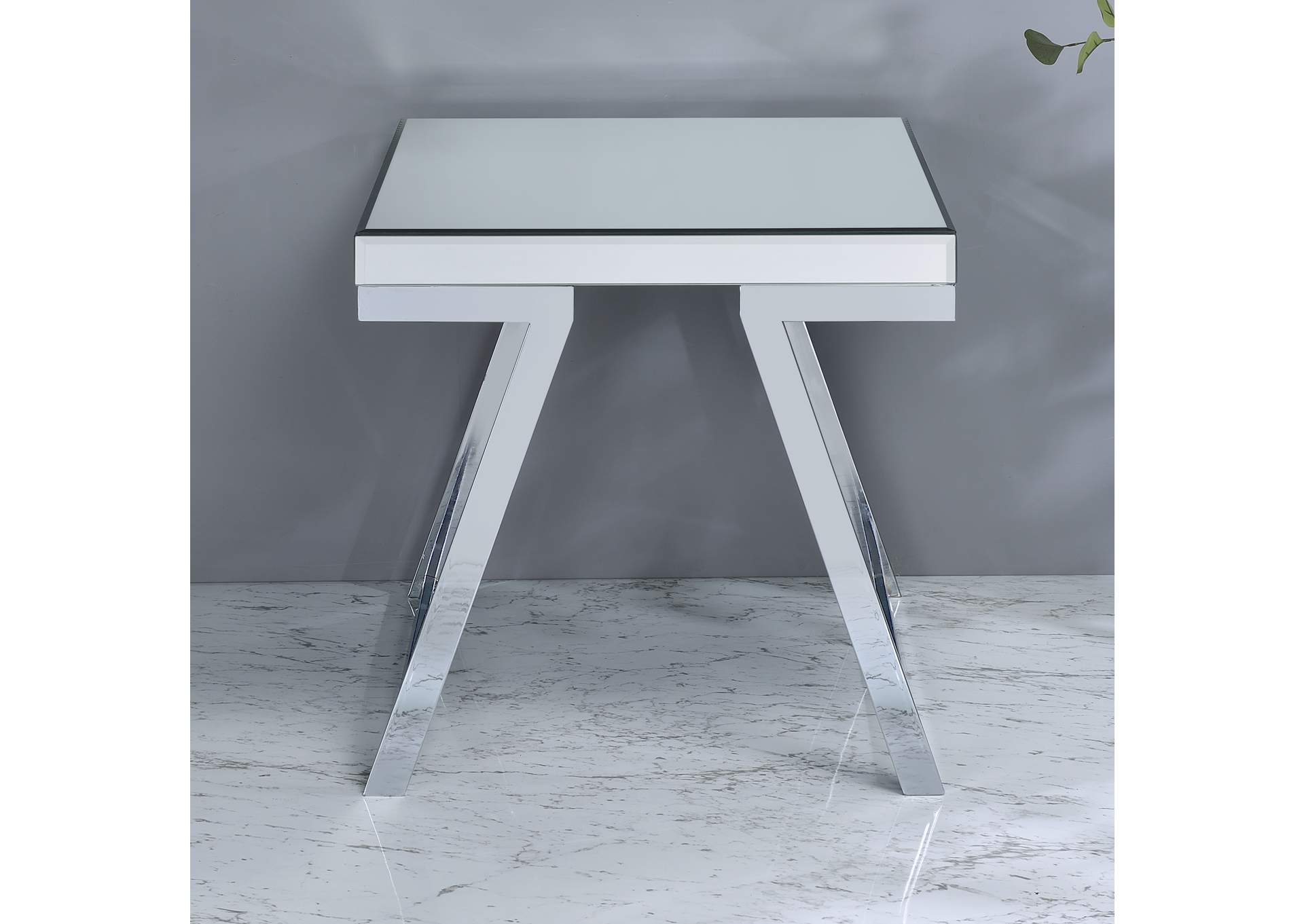 Alfresco Mirrored Top Square End Table