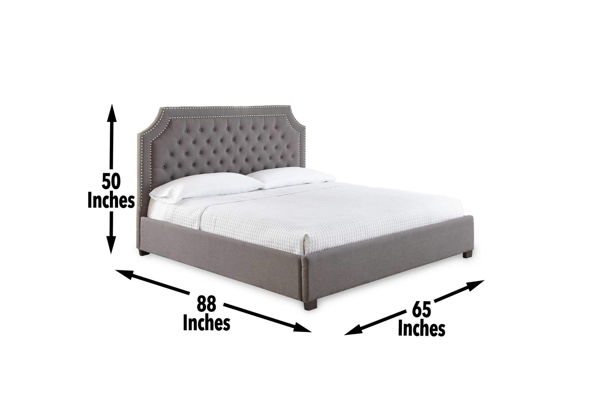 Wilshire Queen Bed Gray image 3