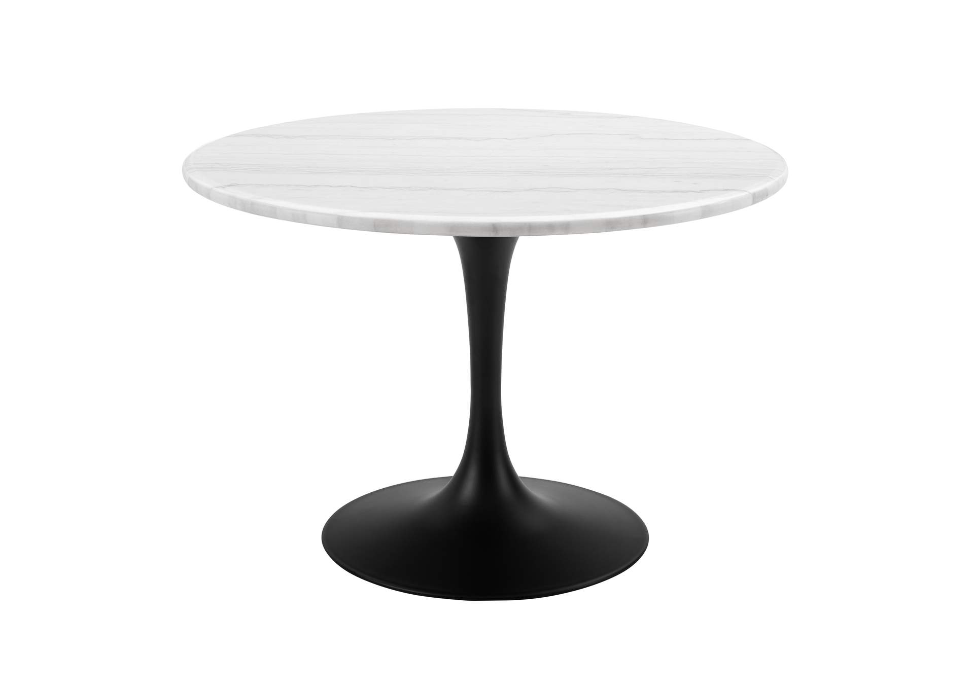 Colfax White Top and Black Base Dining Table