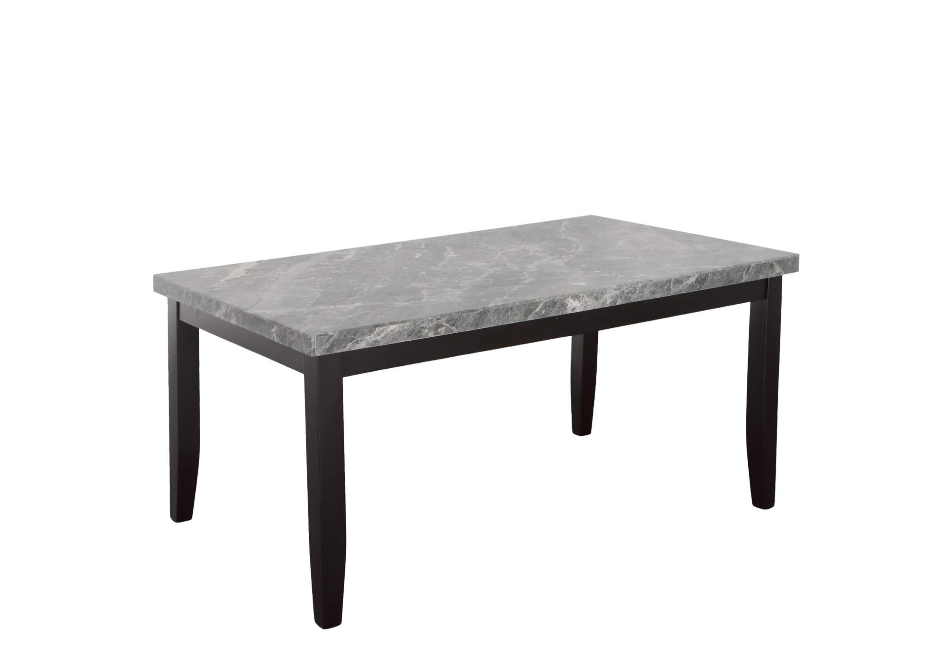Napoli 64-Inch Gray Marble Dining Table