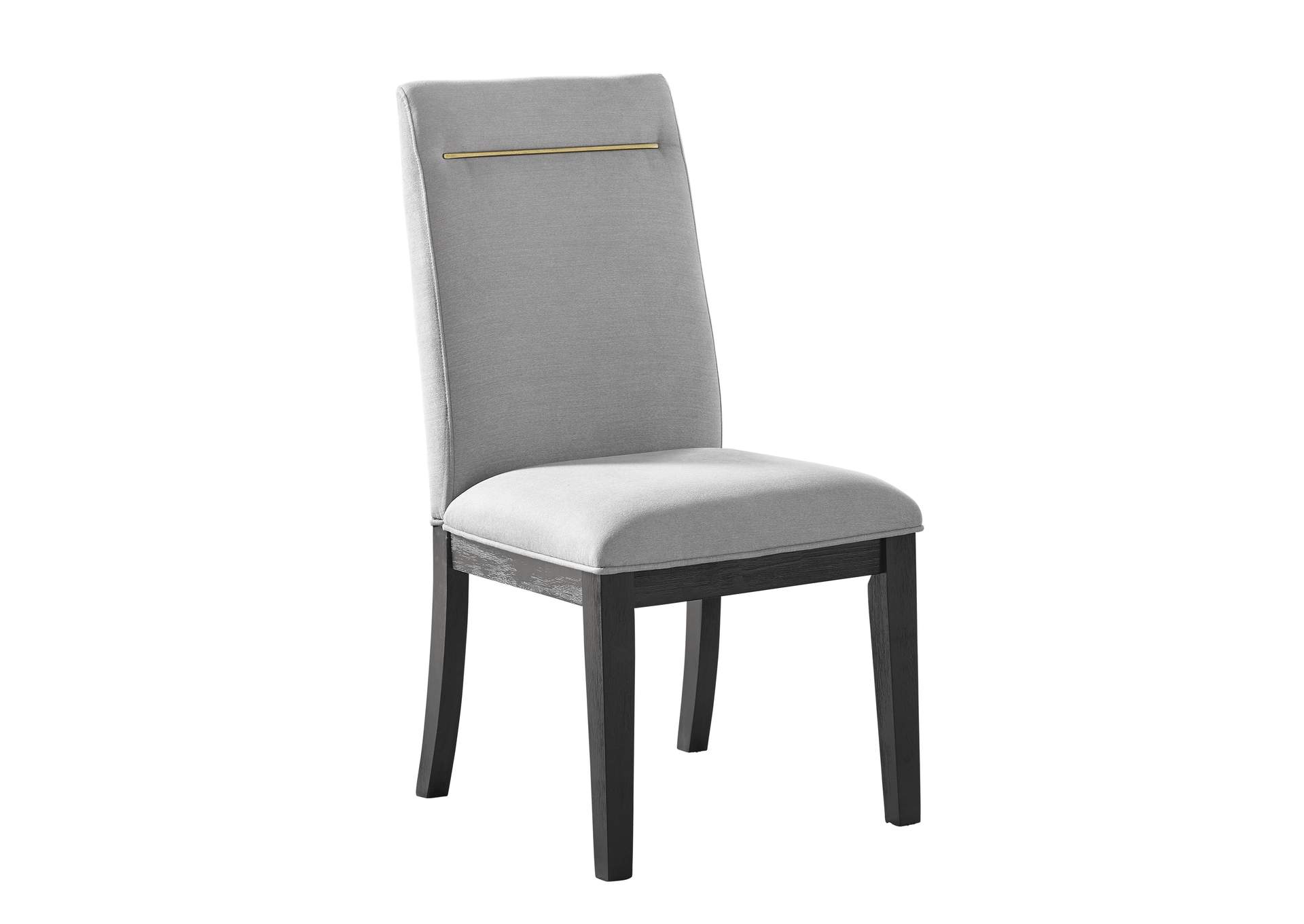 Yves Black Dining Table with 4 Grey Chairs image 5