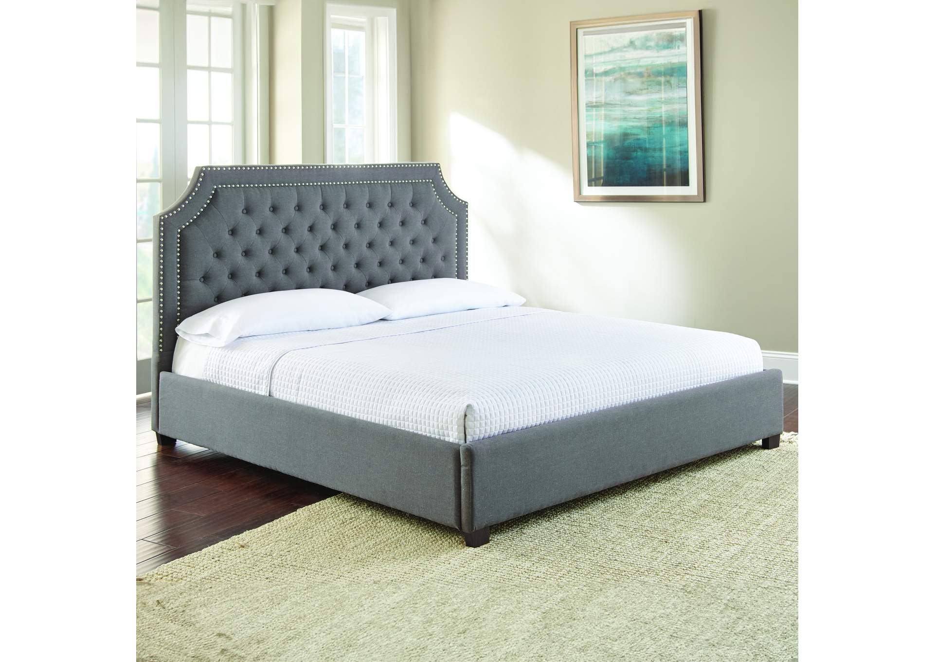 Wilshire King Bed Gray image 2