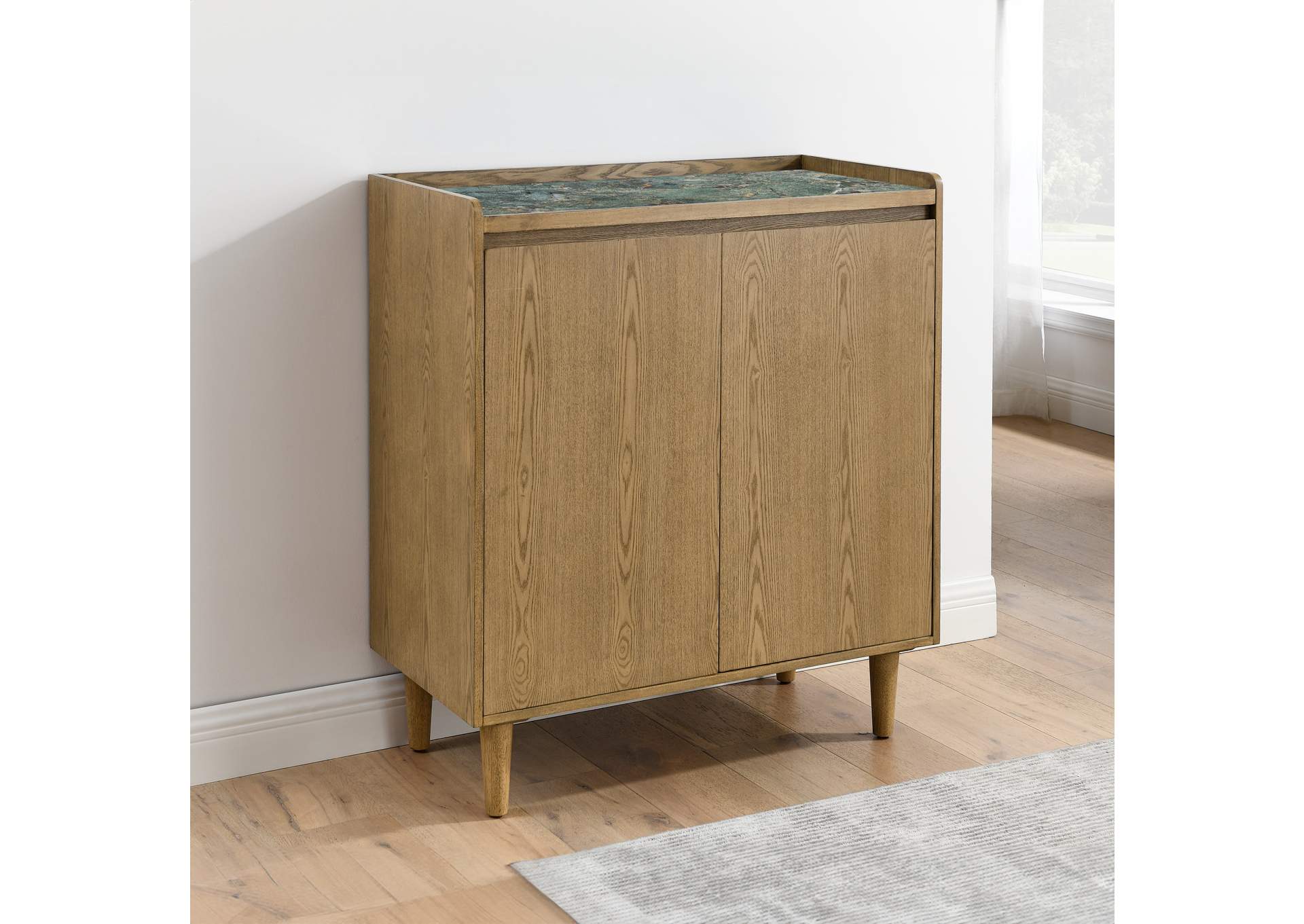 Novato Bar Cabinet With Sintered Stone Inlay Top