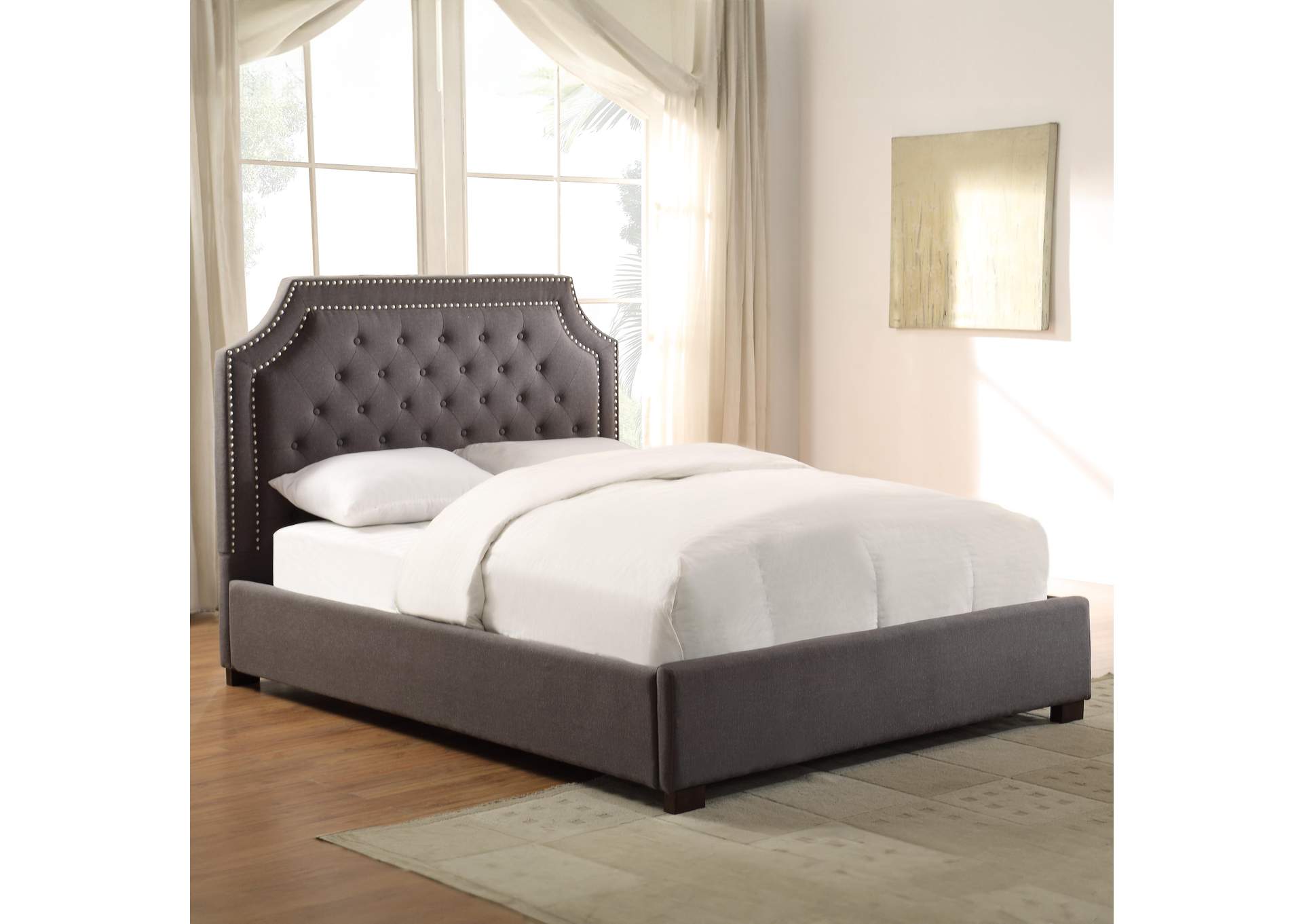 Wilshire Queen Bed Gray image 2