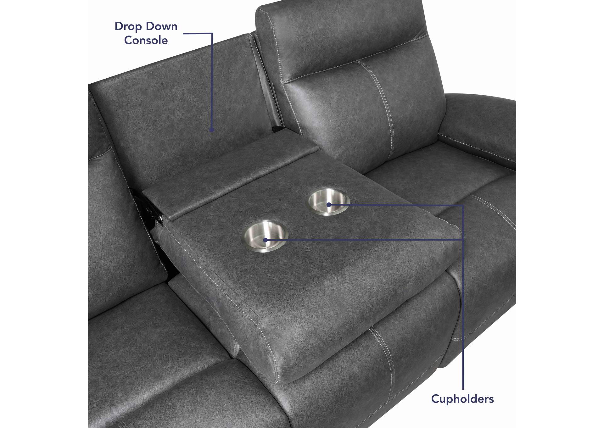 Gaston Manual Reclining Sofa