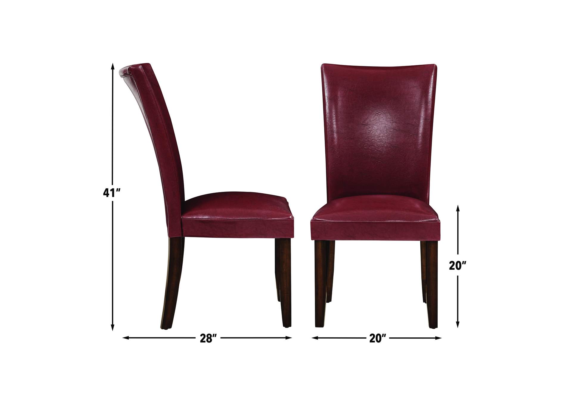 Hartford 72In Dining Set 7 Piece with Red Chairs image 4