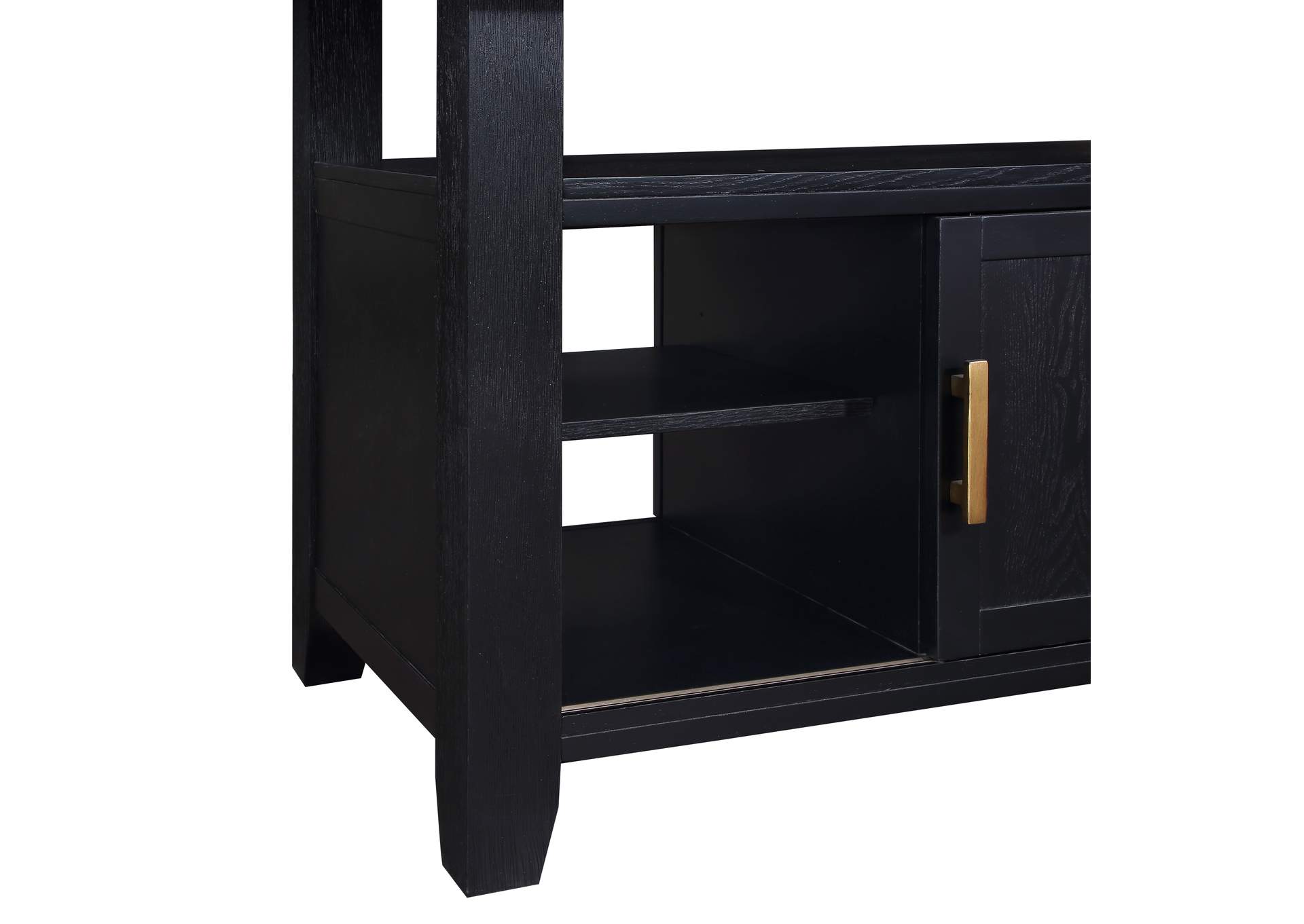 Yves Black Counter Table with Storage image 9