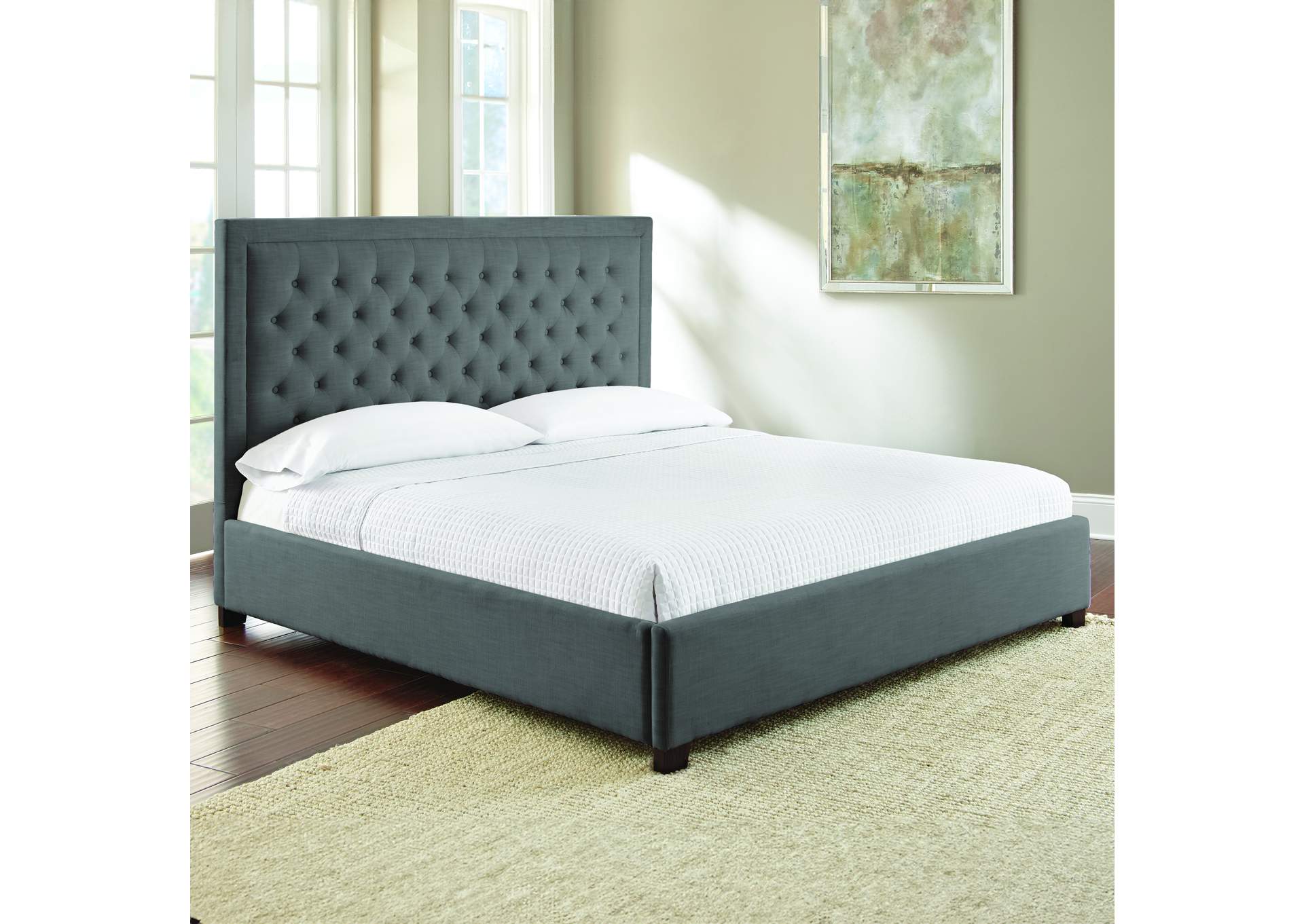 Isadora King Bed Gray image 2