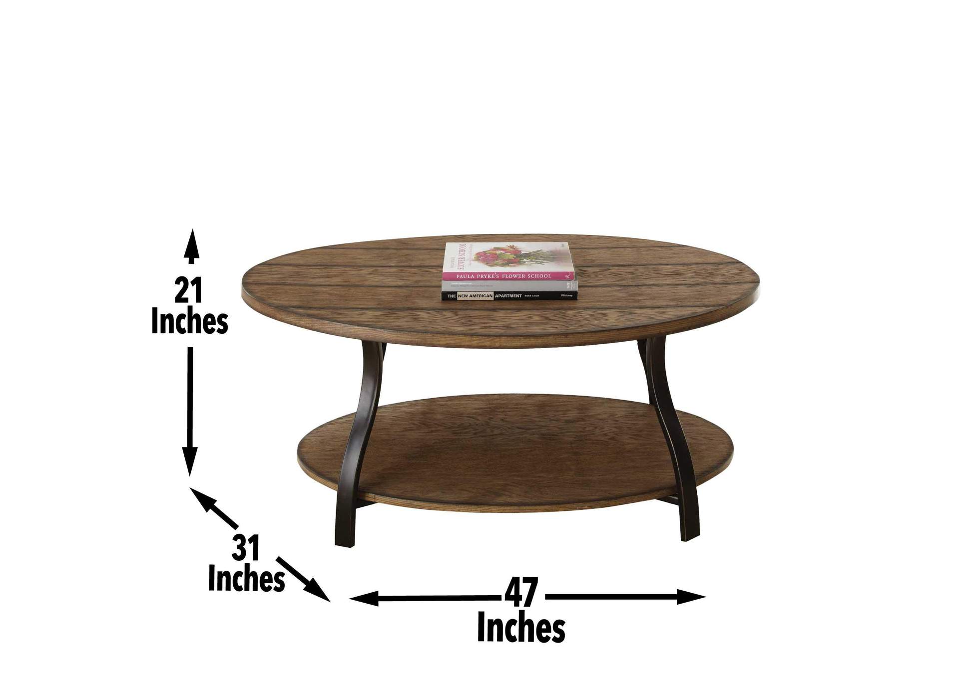 Denise Oval Cocktail Table
