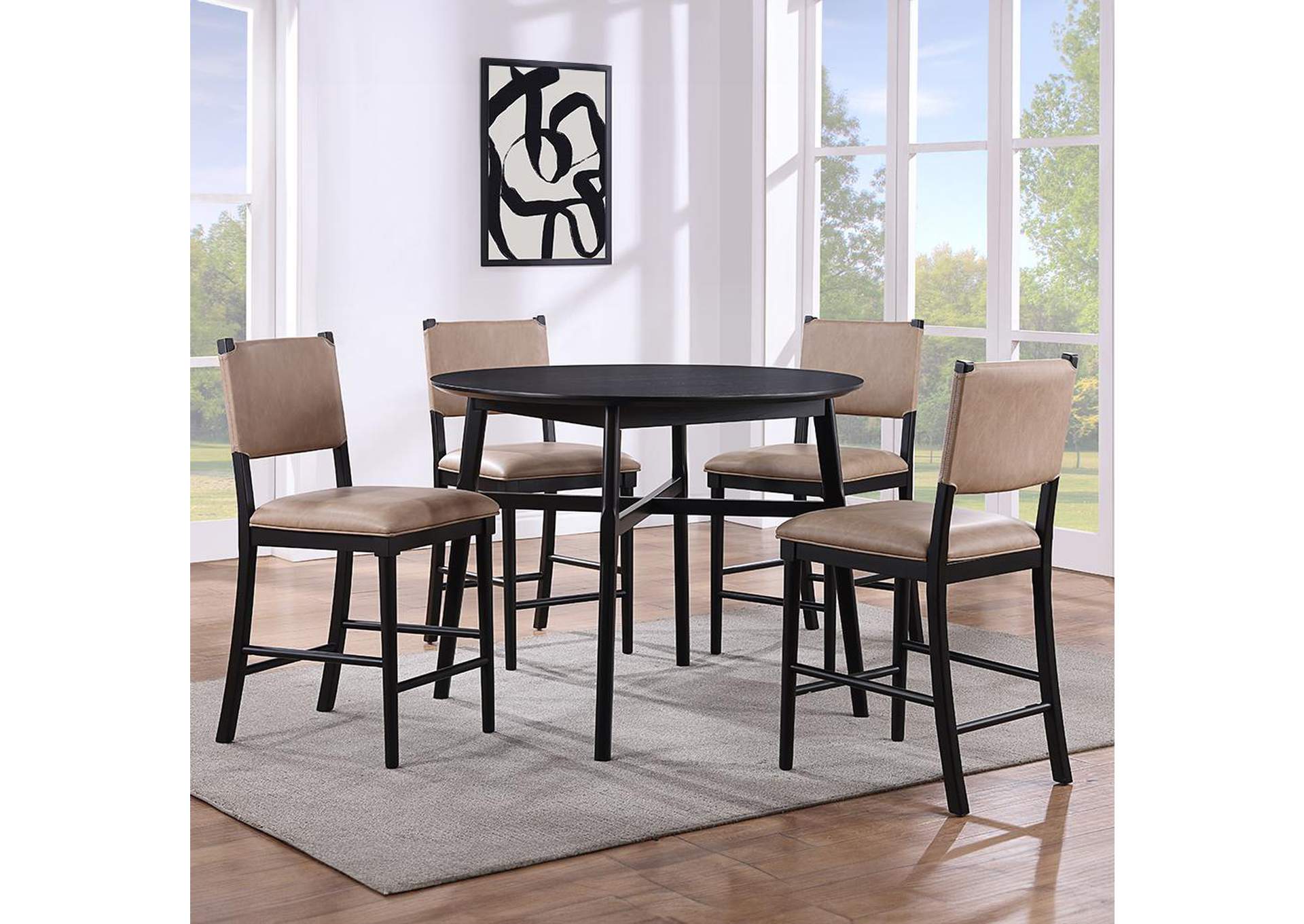 Oslo 24-Inch Counter Stool, Midnight