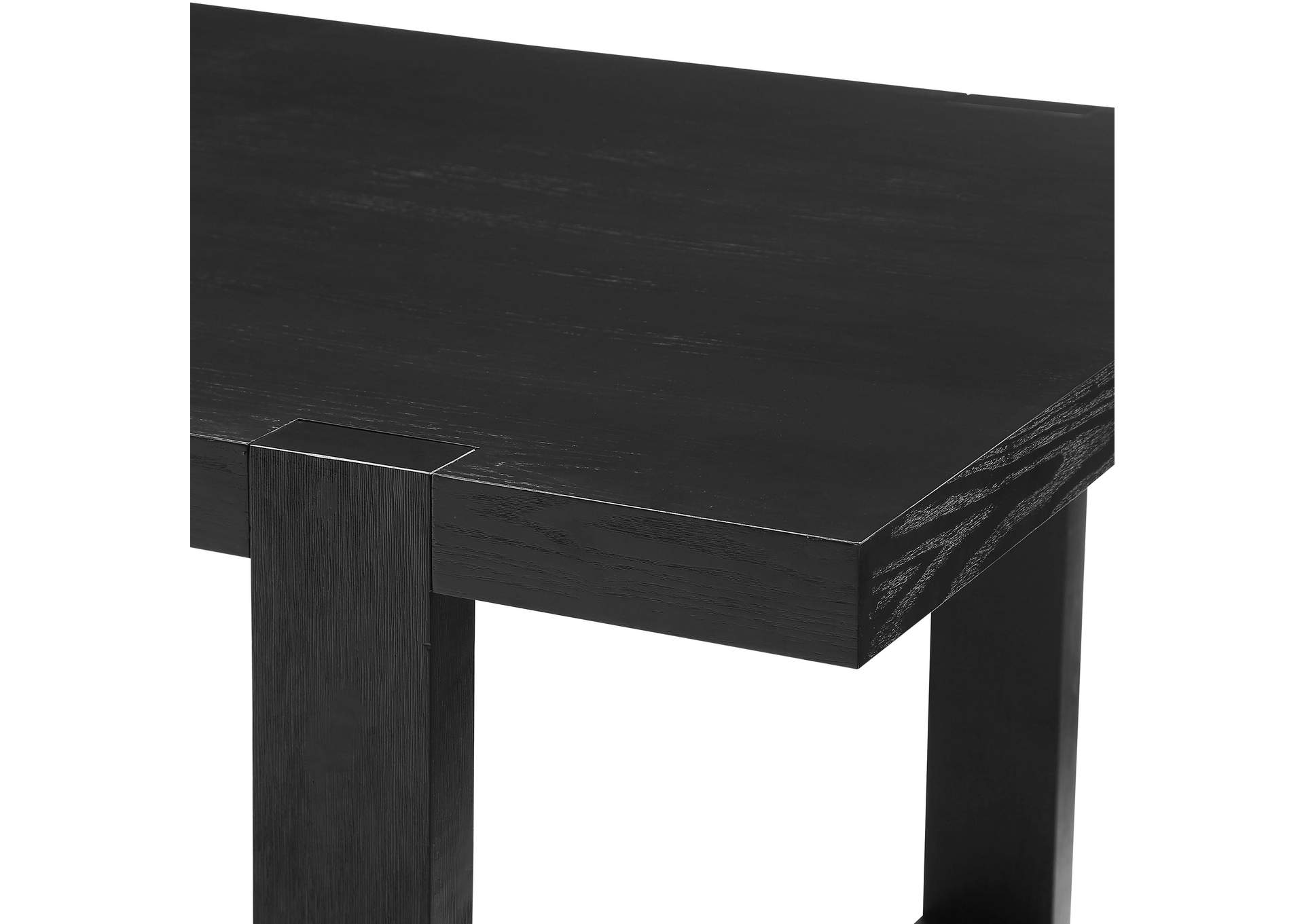 Yves Black Dining Table with 4 Grey Chairs image 9