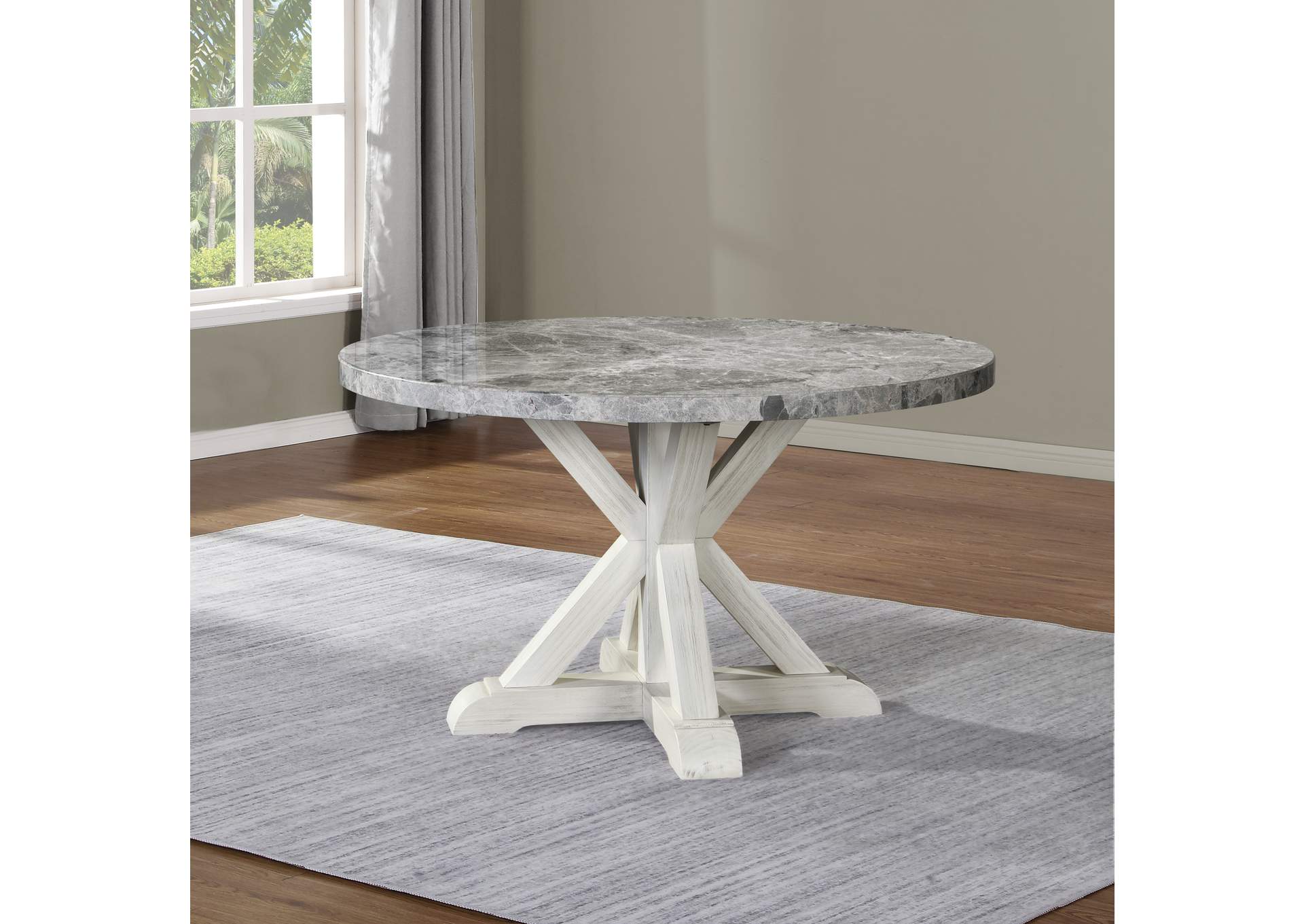 Canova Round Gray Marble Top Table image 4