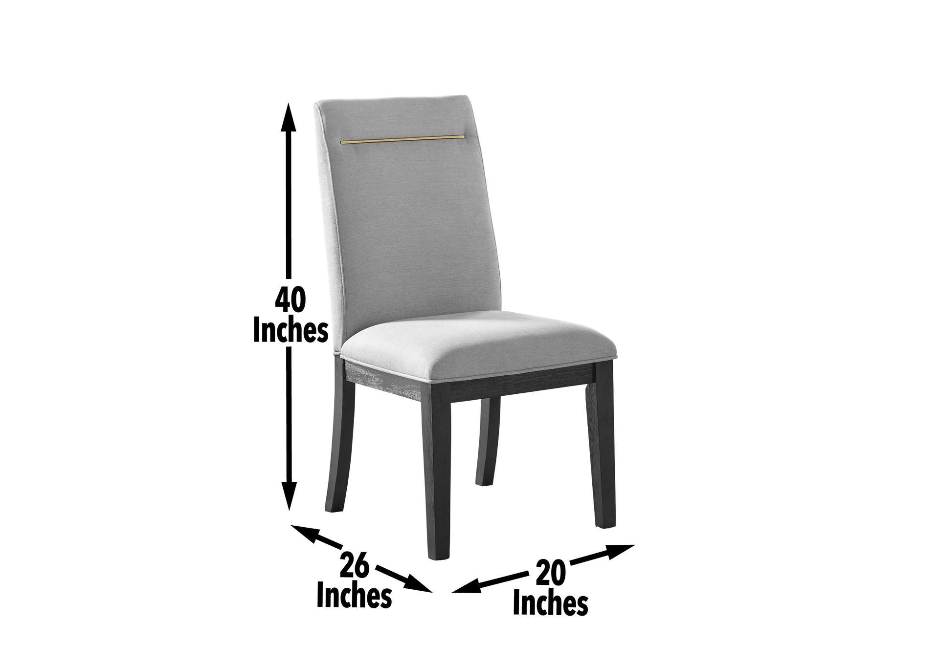 Yves Black Dining Table with 4 Grey Chairs image 3