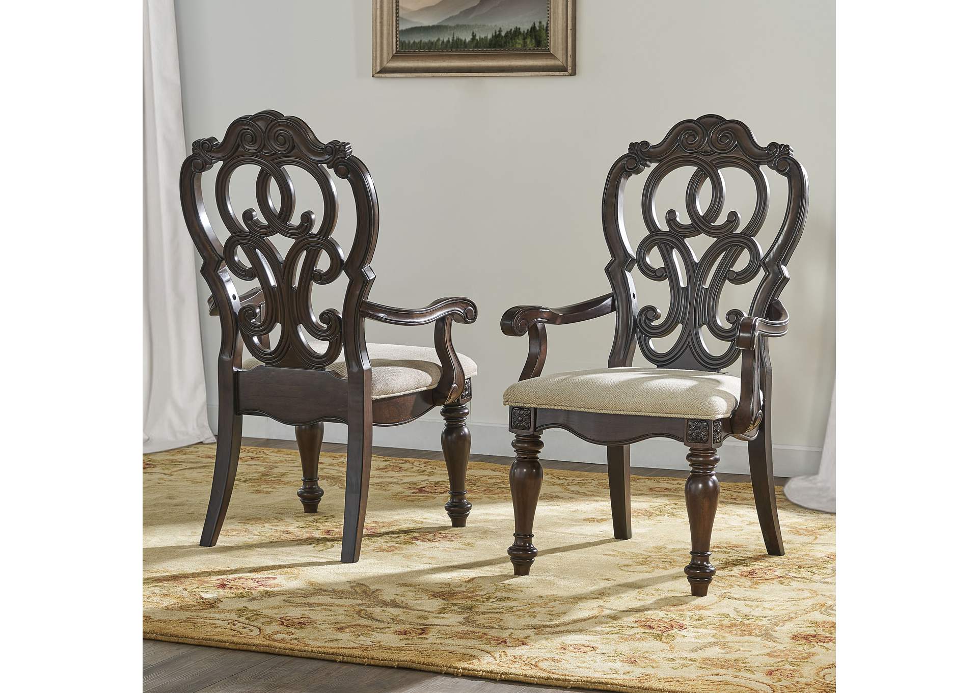 Royale 11-Piece Dining Set - Table, 8 Side Chairs, 2 Arm Chairs image 3