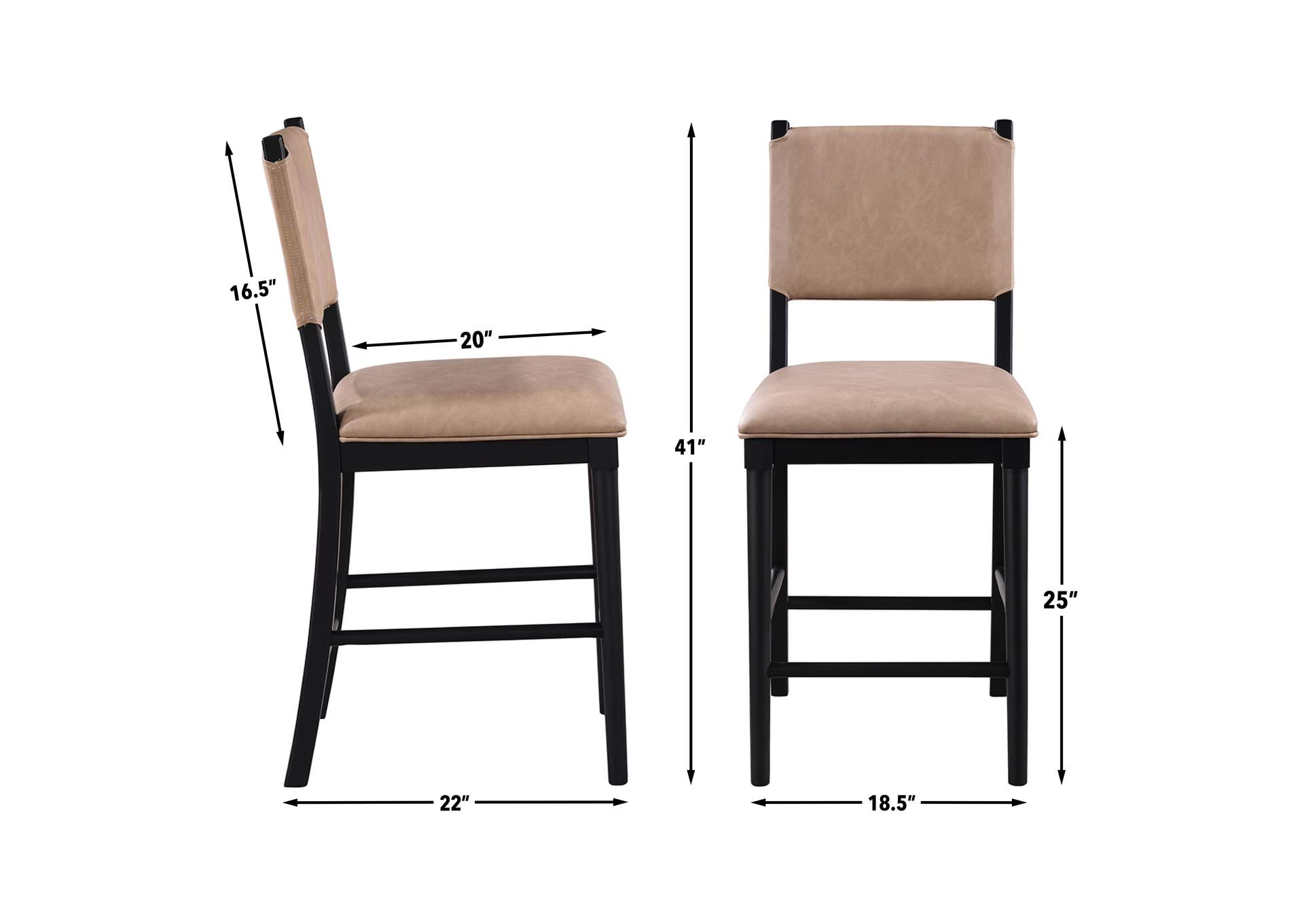 Oslo 24-Inch Counter Stool, Midnight